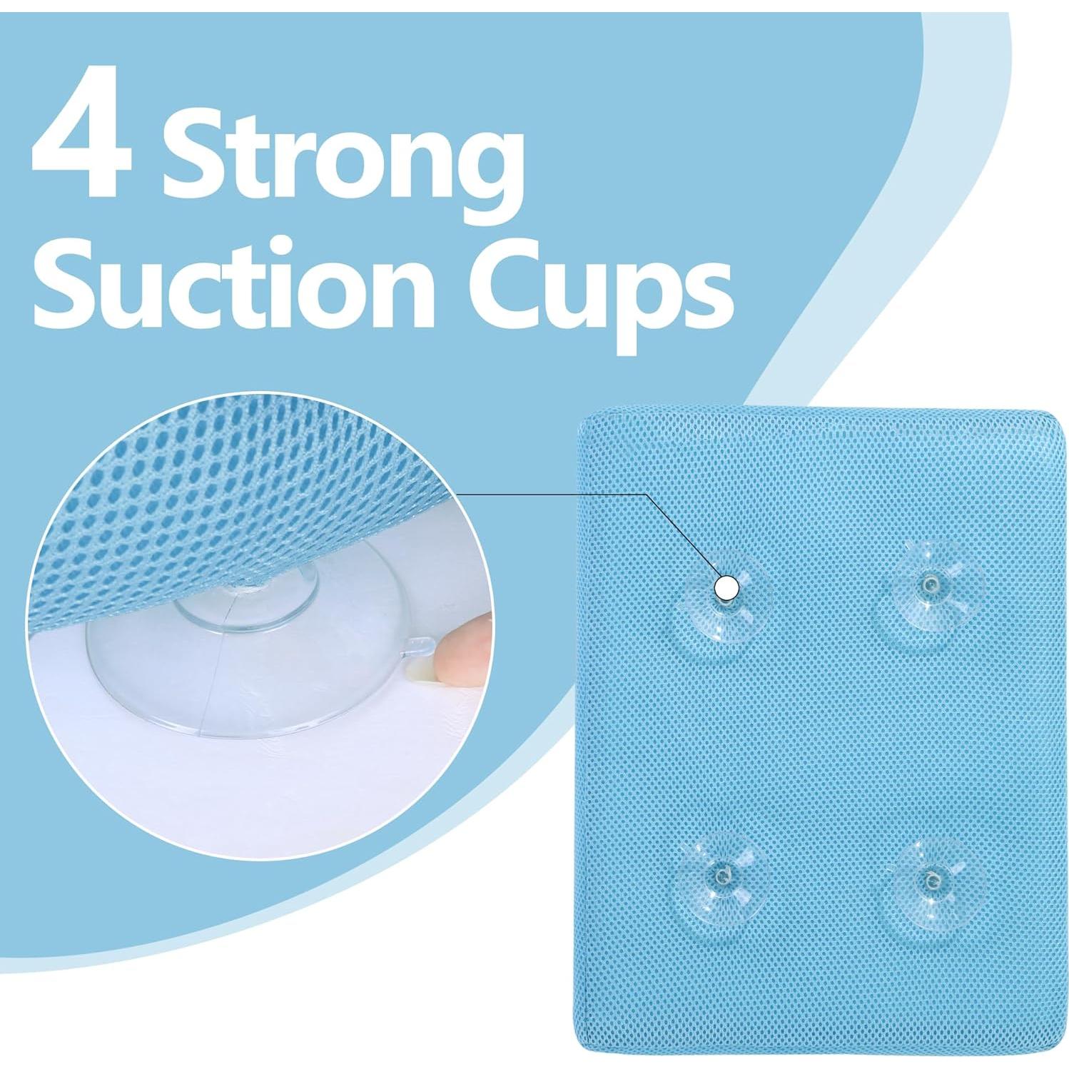 Cojín de Baño MABOZOO con Ventosas Antideslizantes Azul