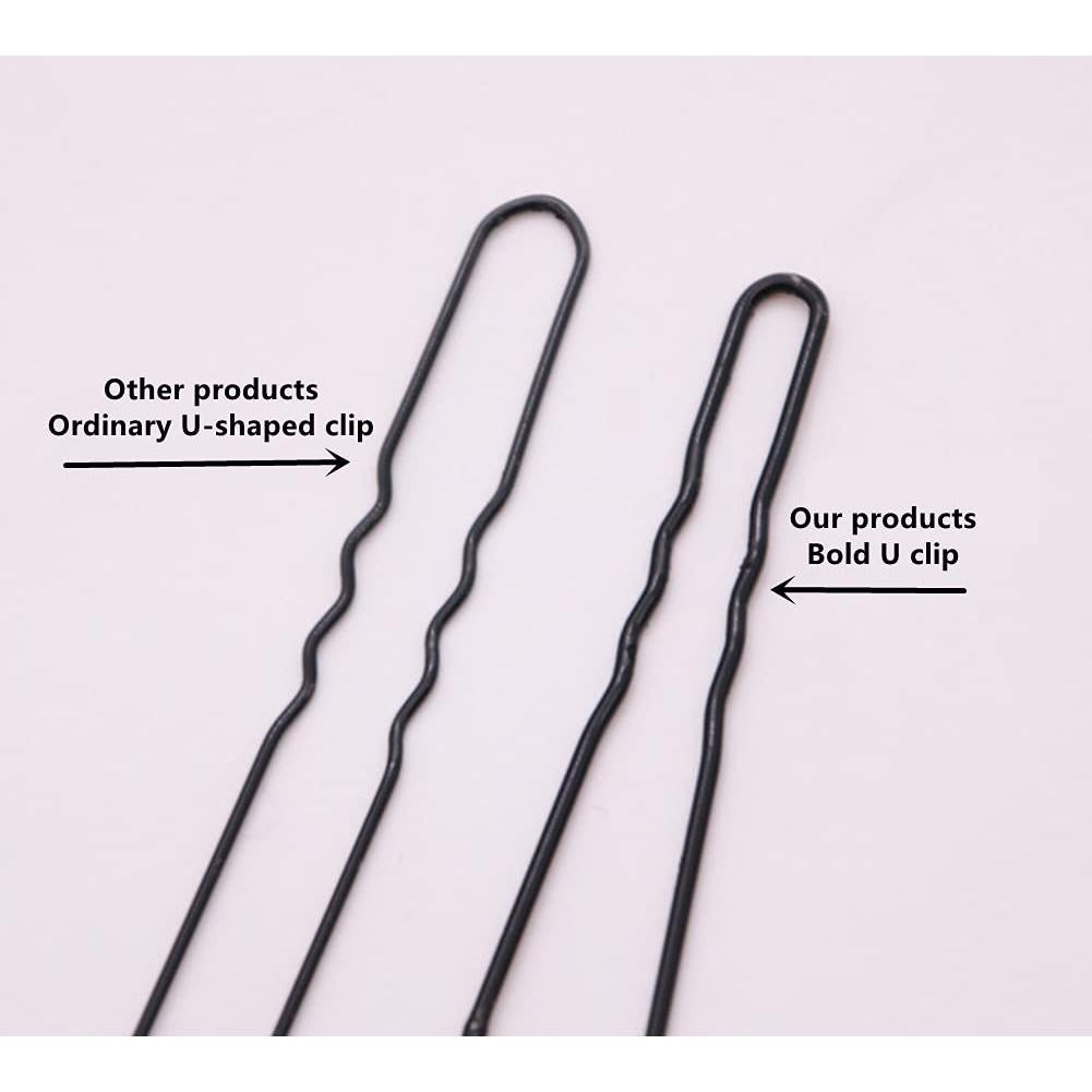 Pinzas de cabello en forma de U TAPBULL 120 unidades negras