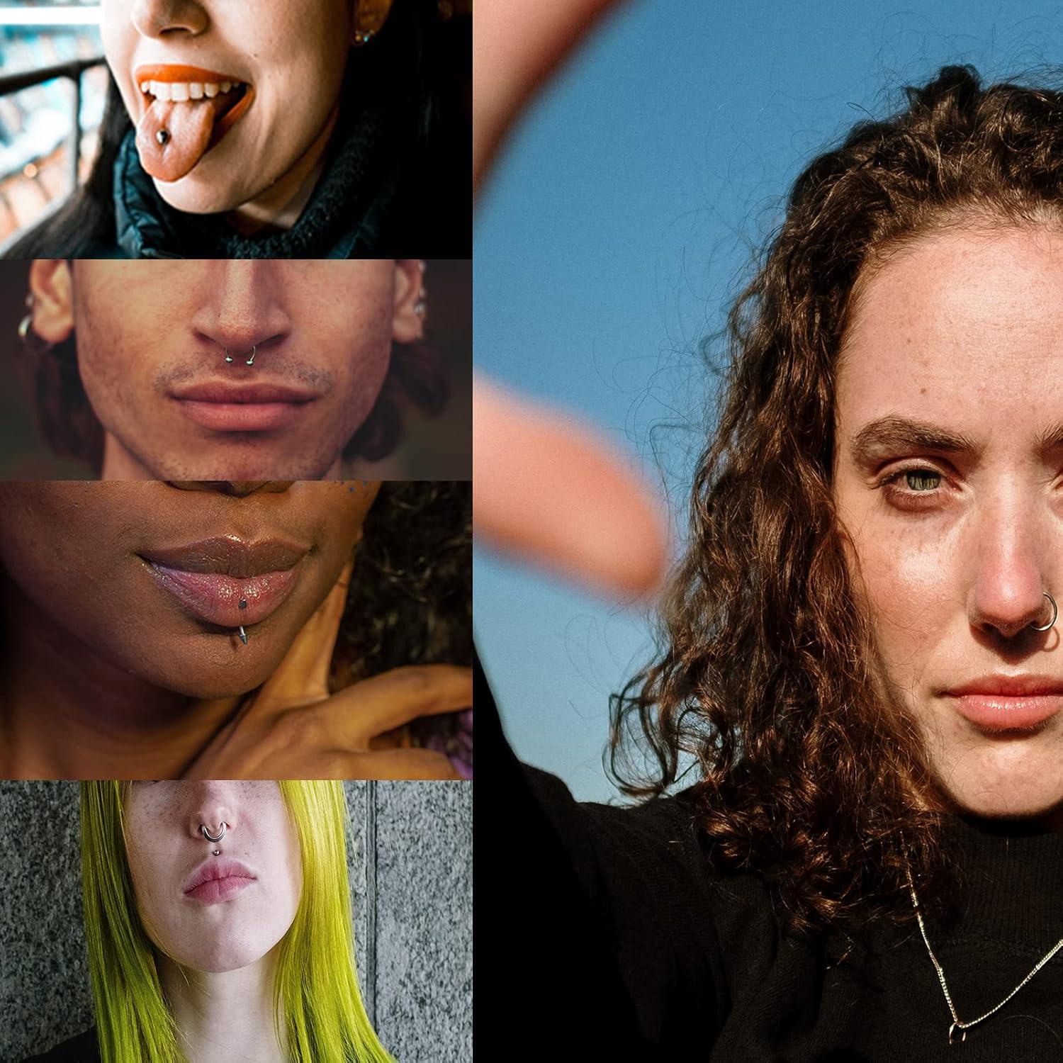 Kit de Joyería para Piercing Corporal 150PCS Acero Inoxidable