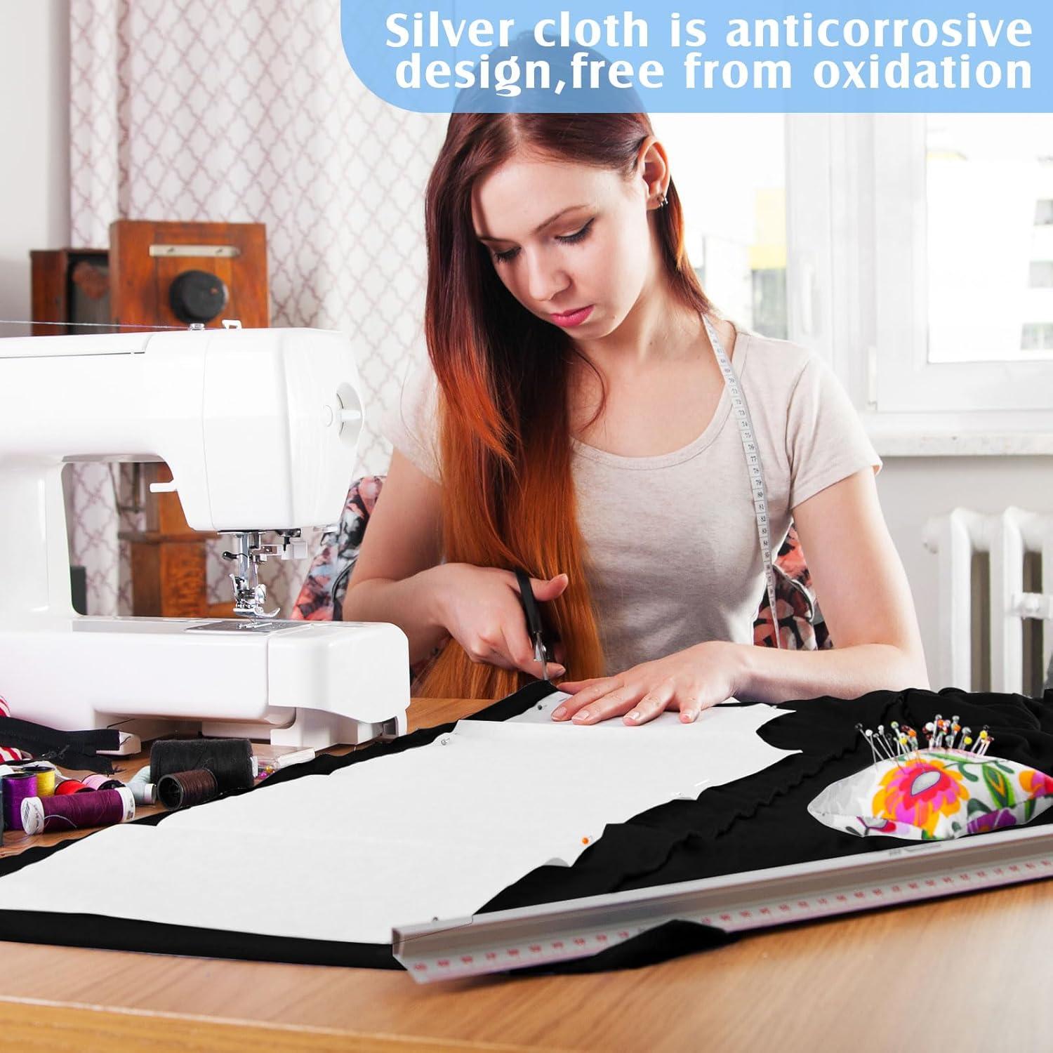 Tela Antitarnish Jecery 100x100 cm para Joyería y Cubiertos Negros