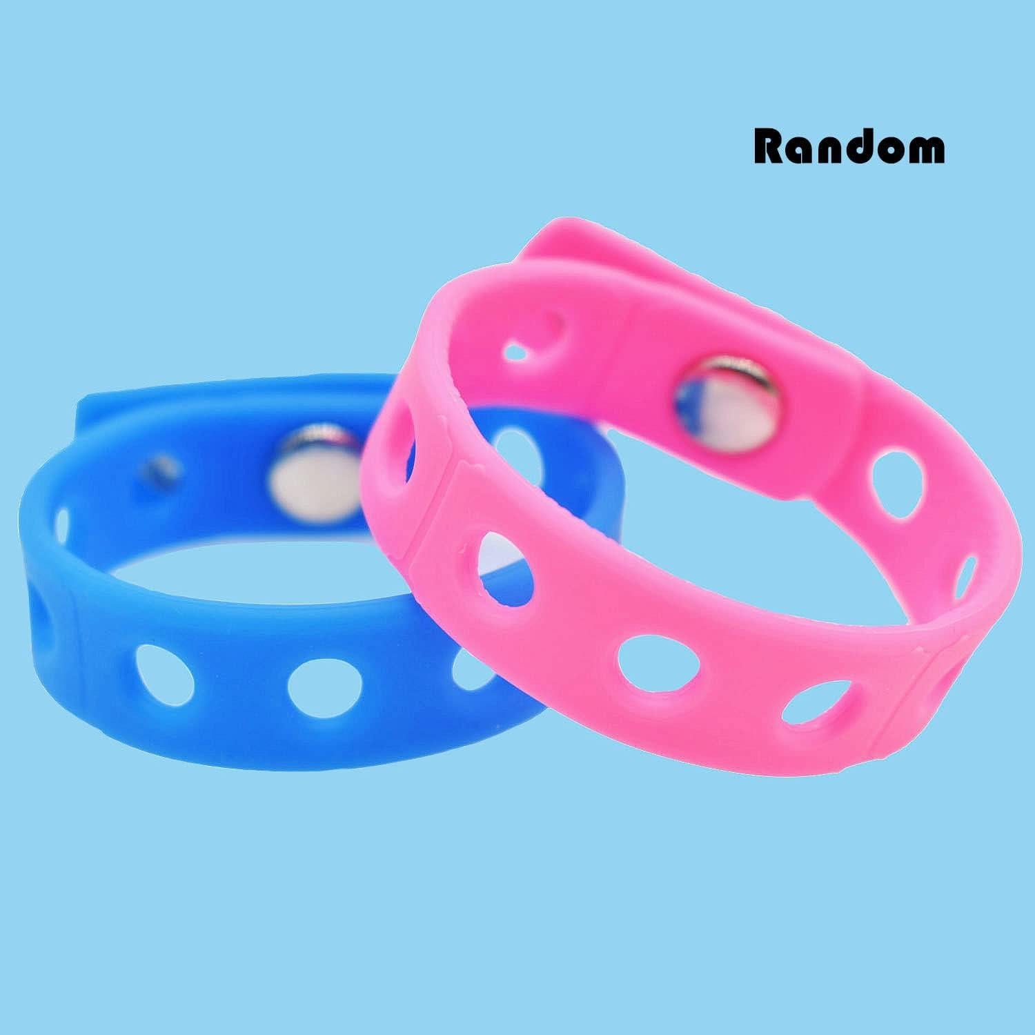 Pulseras de Silicona Ajustables Papacharms 10PCS 17.78cm Colores Aleatorios