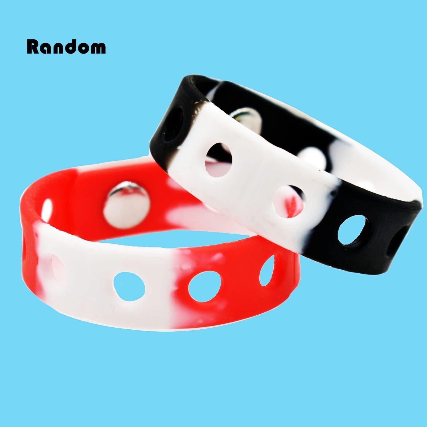 Pulseras de Silicona Ajustables Papacharms 10PCS 17.78cm Colores Aleatorios