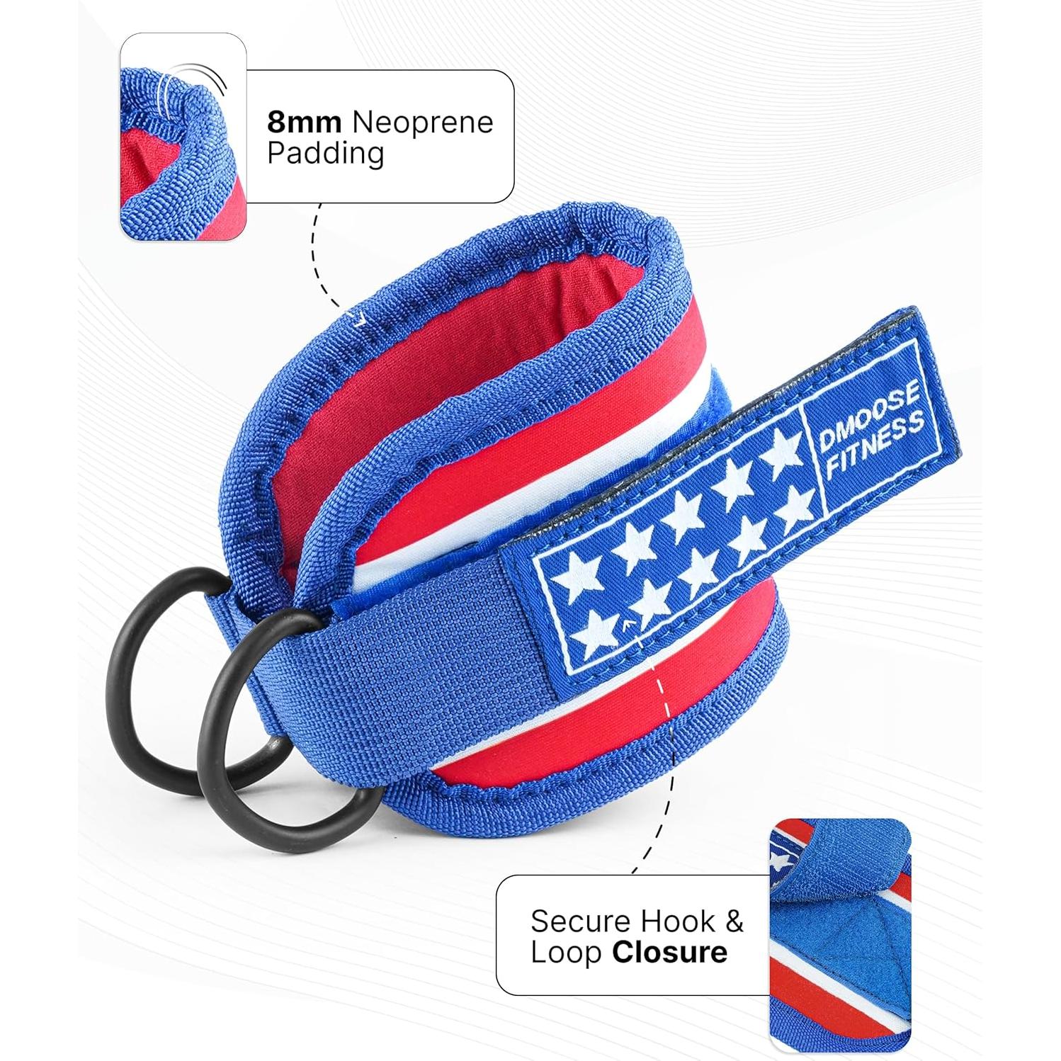 Correa de Tobillo DMoose para Máquina de Cable - Acolchado 8mm