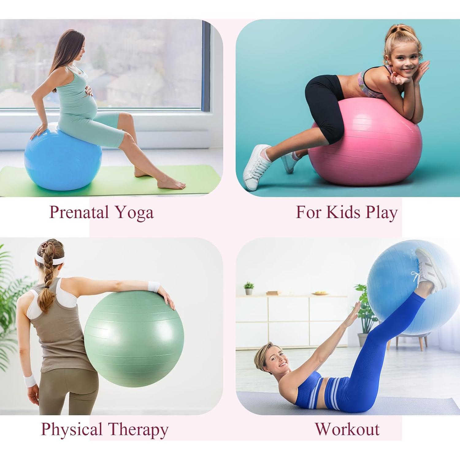 Pelotas de Ejercicio Inflables Honoson 3 Pcs 55/65/75 cm PVC