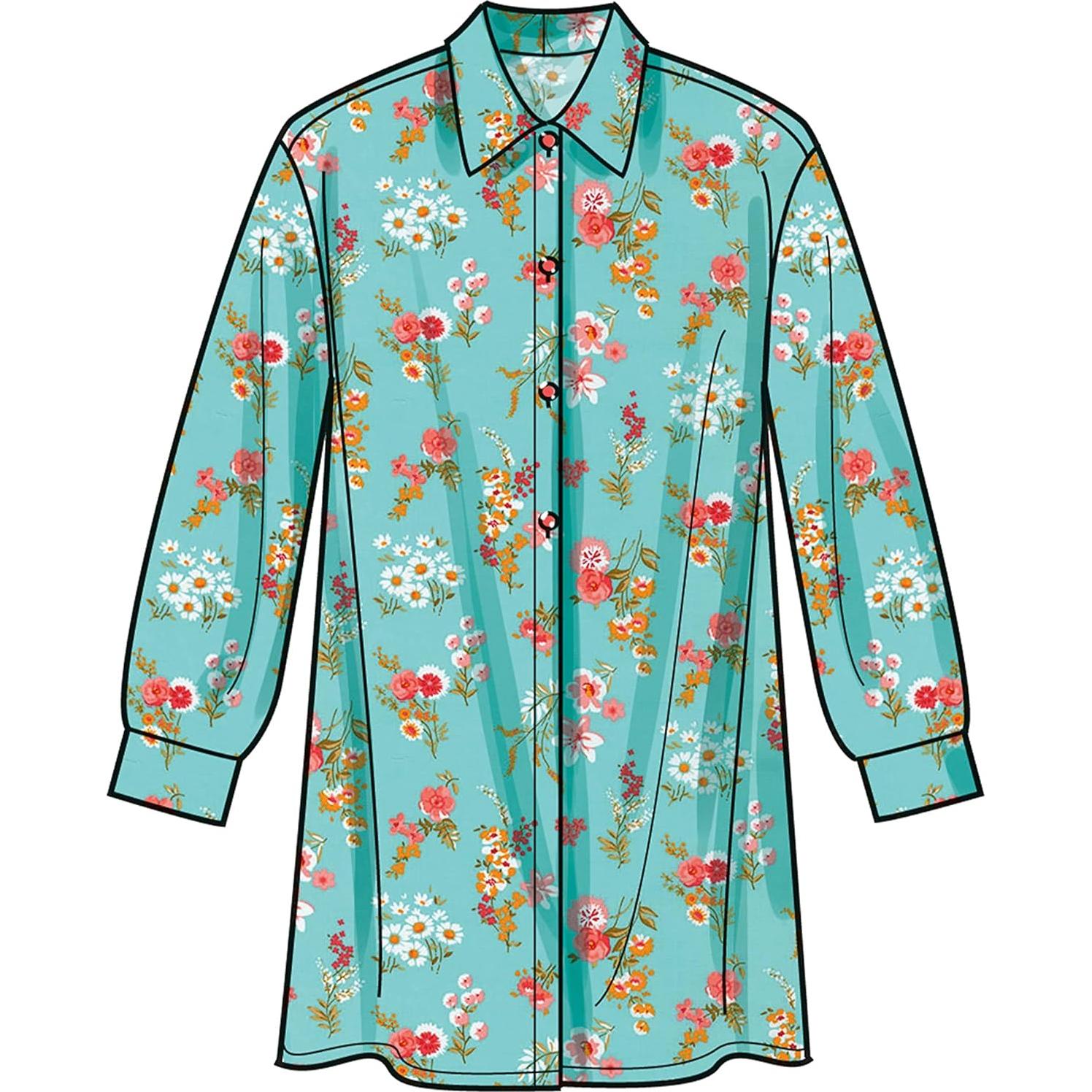 Kit de Patrón de Costura Simplicity S9707 Camisas Tallas 4-12