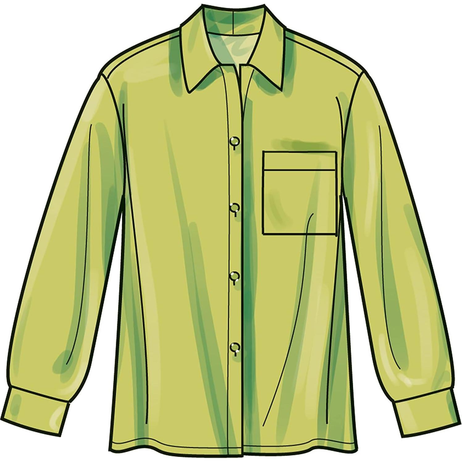 Kit de Patrón de Costura Simplicity S9707 Camisas Tallas 4-12