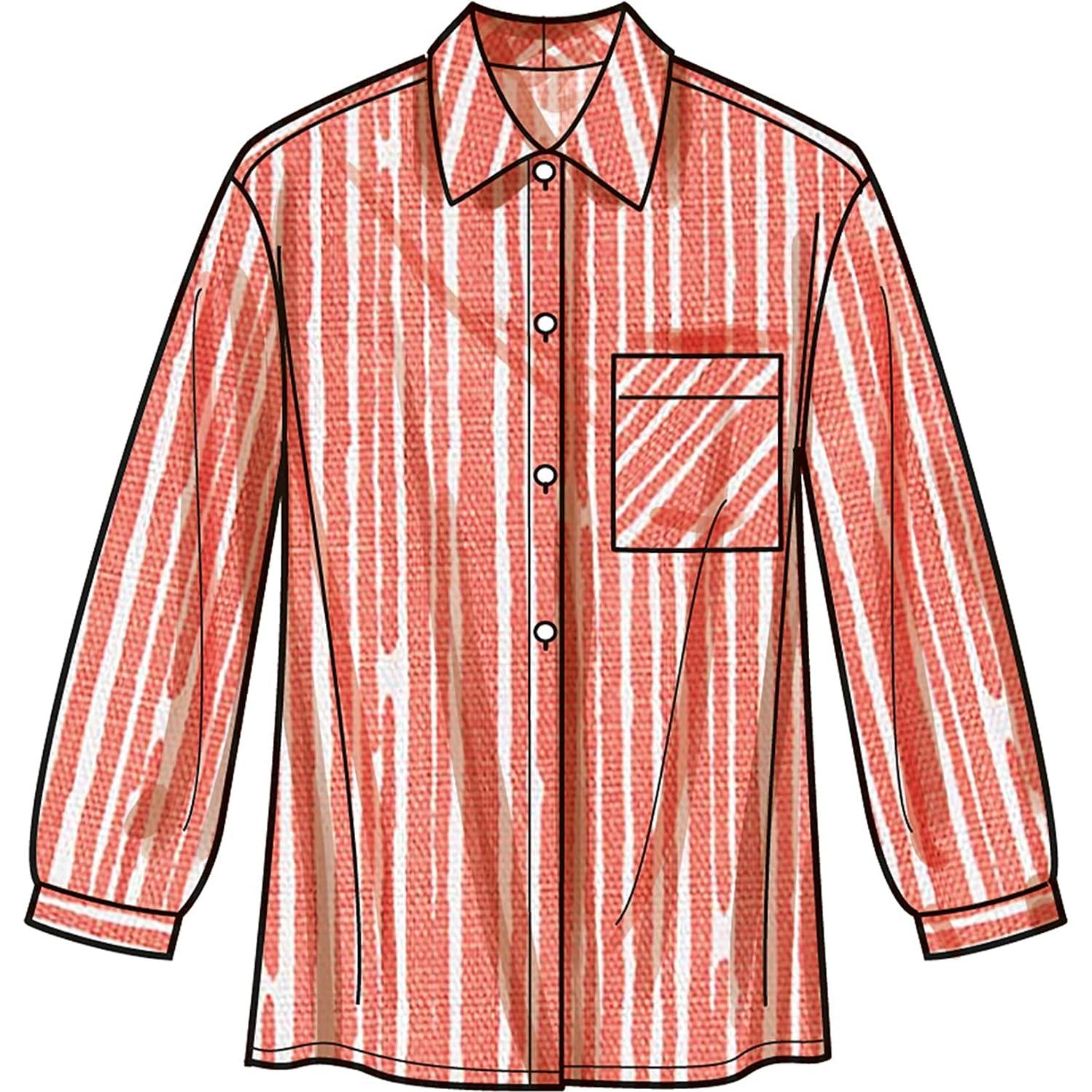 Kit de Patrón de Costura Simplicity S9707 Camisas Tallas 4-12