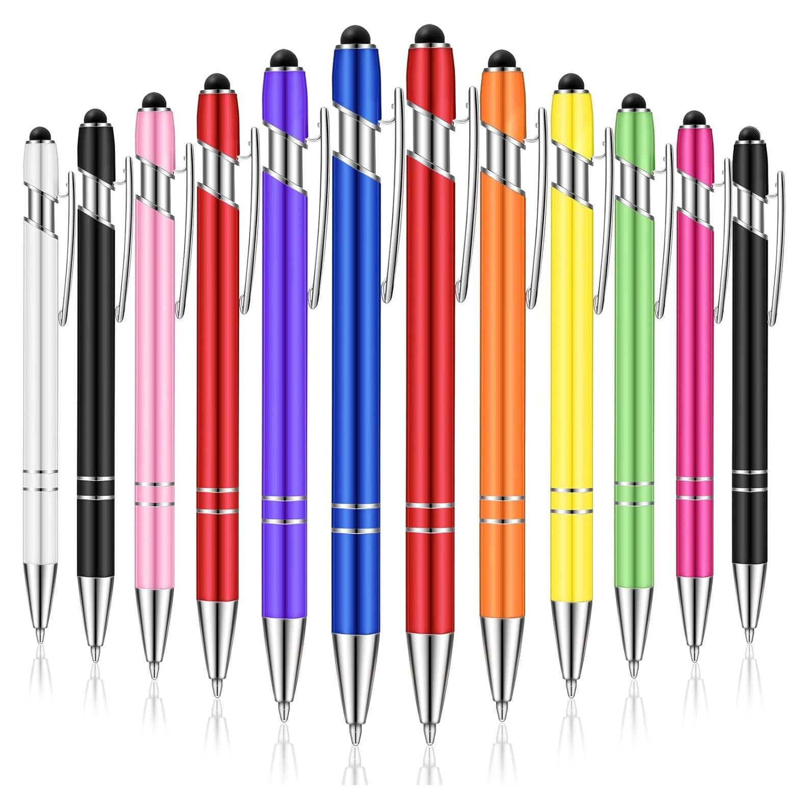 Bolígrafos 2 en 1 Tenare - 12 Piezas Metal Punta Estilógrafo
