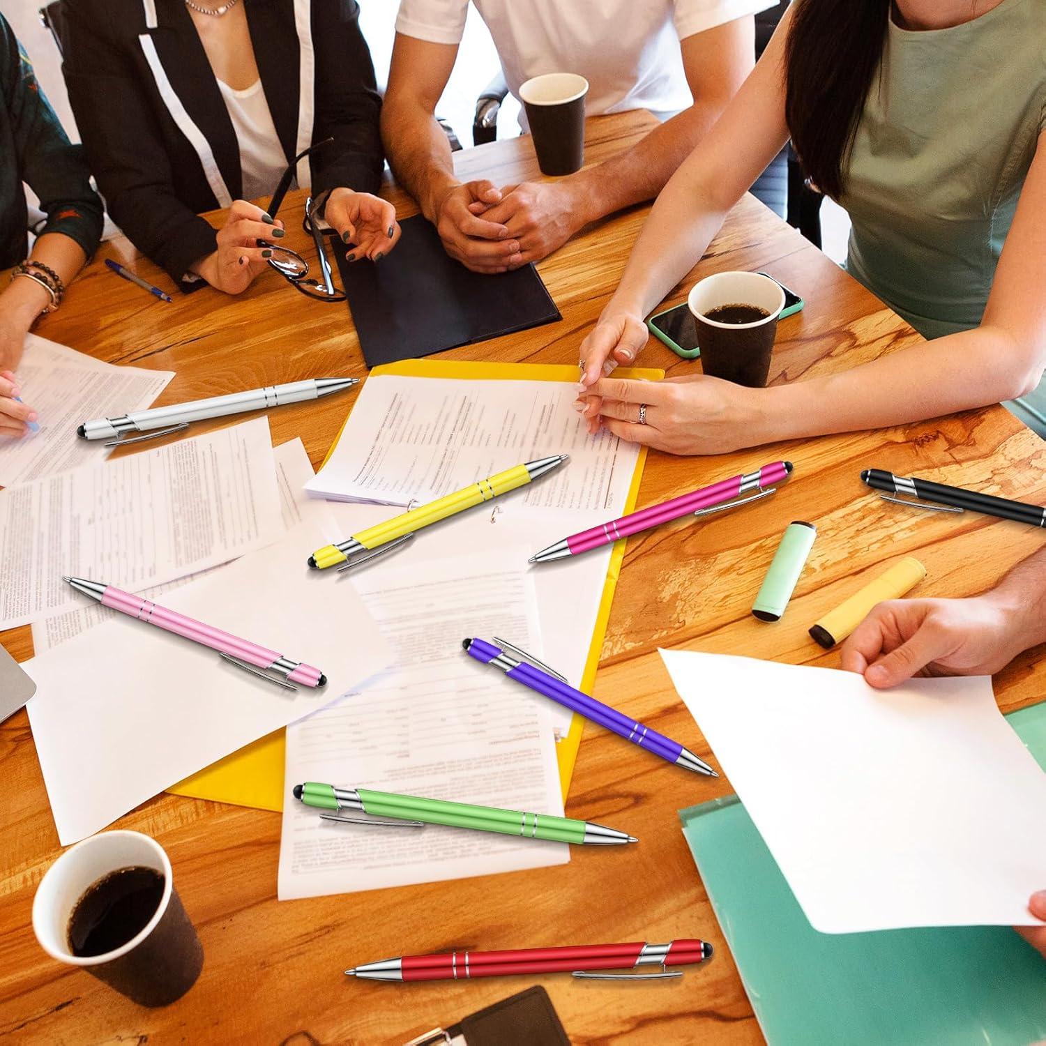 Bolígrafos 2 en 1 Tenare - 12 Piezas Metal Punta Estilógrafo