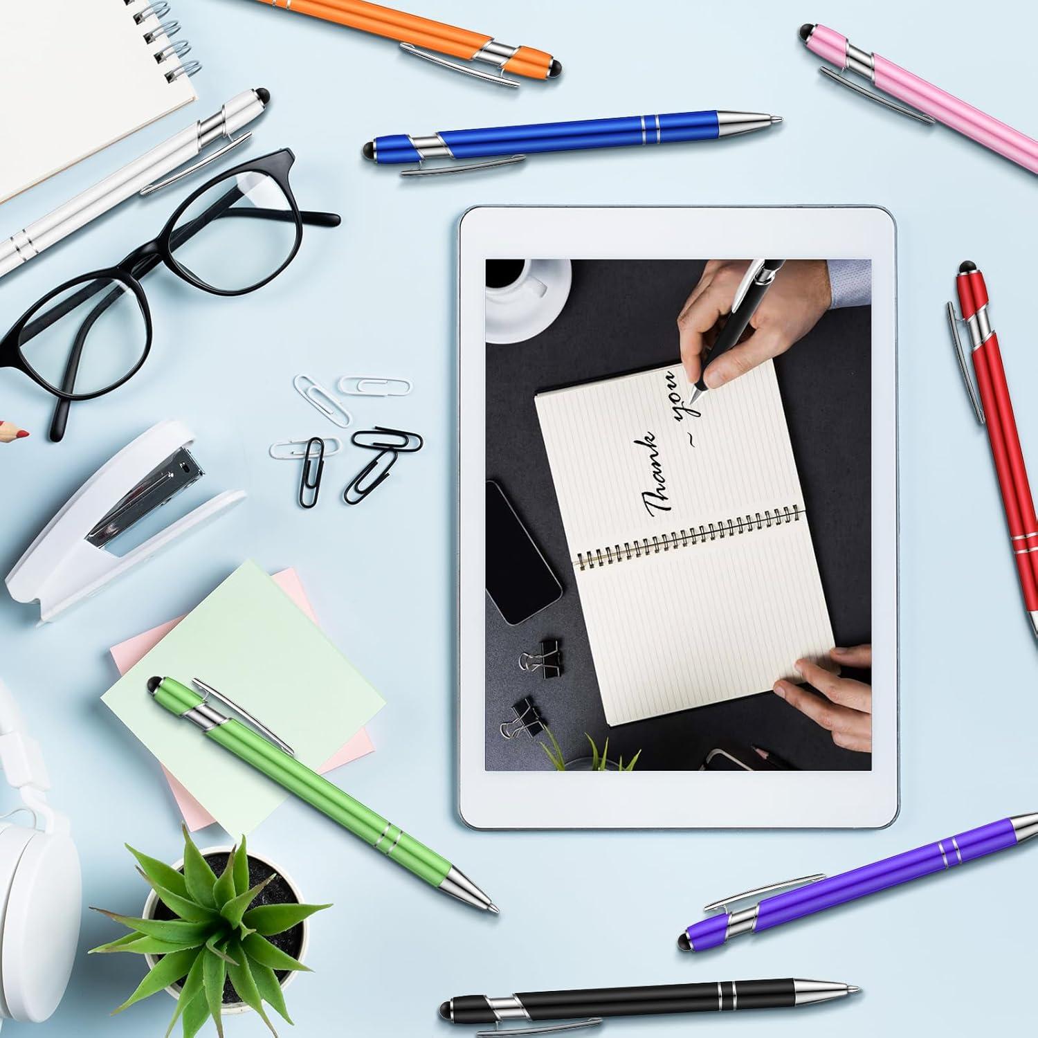 Bolígrafos 2 en 1 Tenare - 12 Piezas Metal Punta Estilógrafo