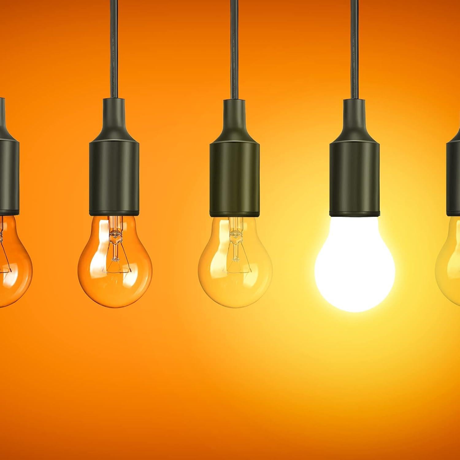 Paquete de 10 Cuerdas de Luz Colgantes Mudder 1.83m E26 E27 Negro