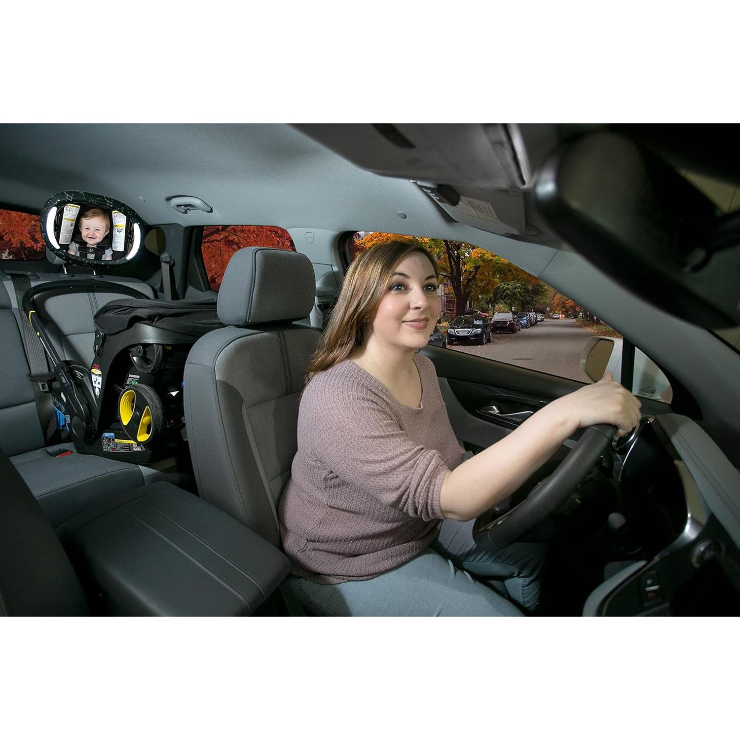 Espejo de Coche para Bebés Nuby con Luz LED y Control Remoto