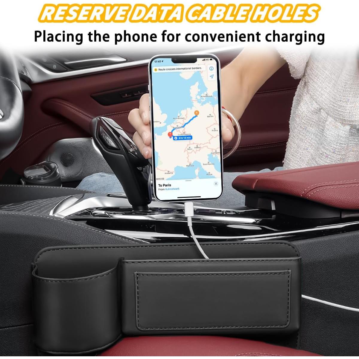 Organizador de Relleno de Espacio entre Asientos KHGUZ Negro