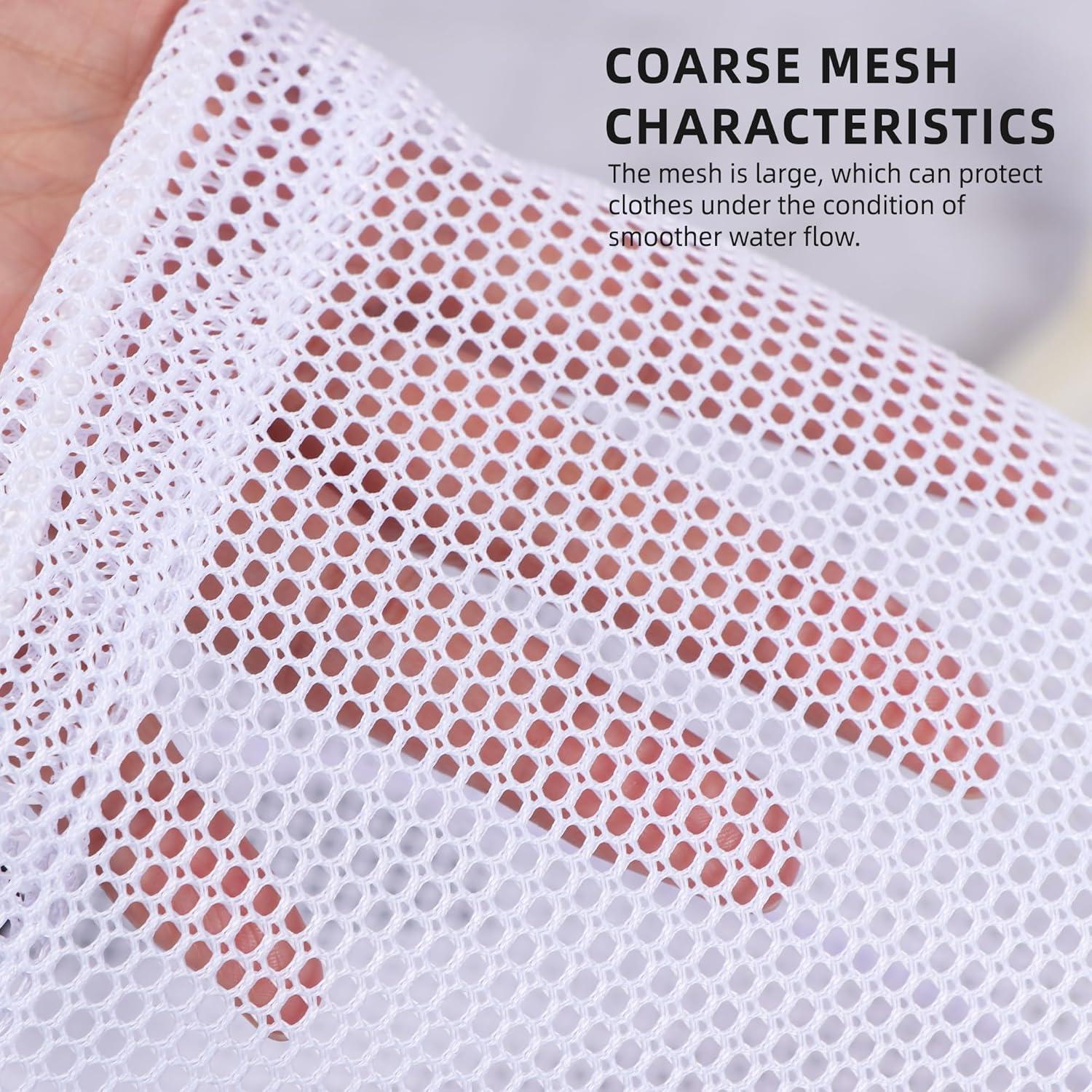 Bolsa de Lavandería MIKIWELL Grande Malla Resistente Blanca