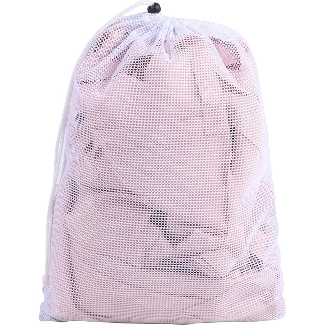 Bolsa de Lavandería MIKIWELL Grande Malla Resistente Blanca