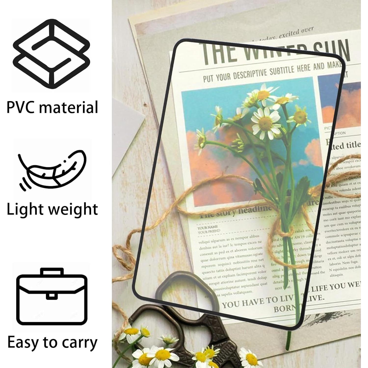 4 Lentes de Aumento 3X Dimeho para Lectura - Lupa Fresnel