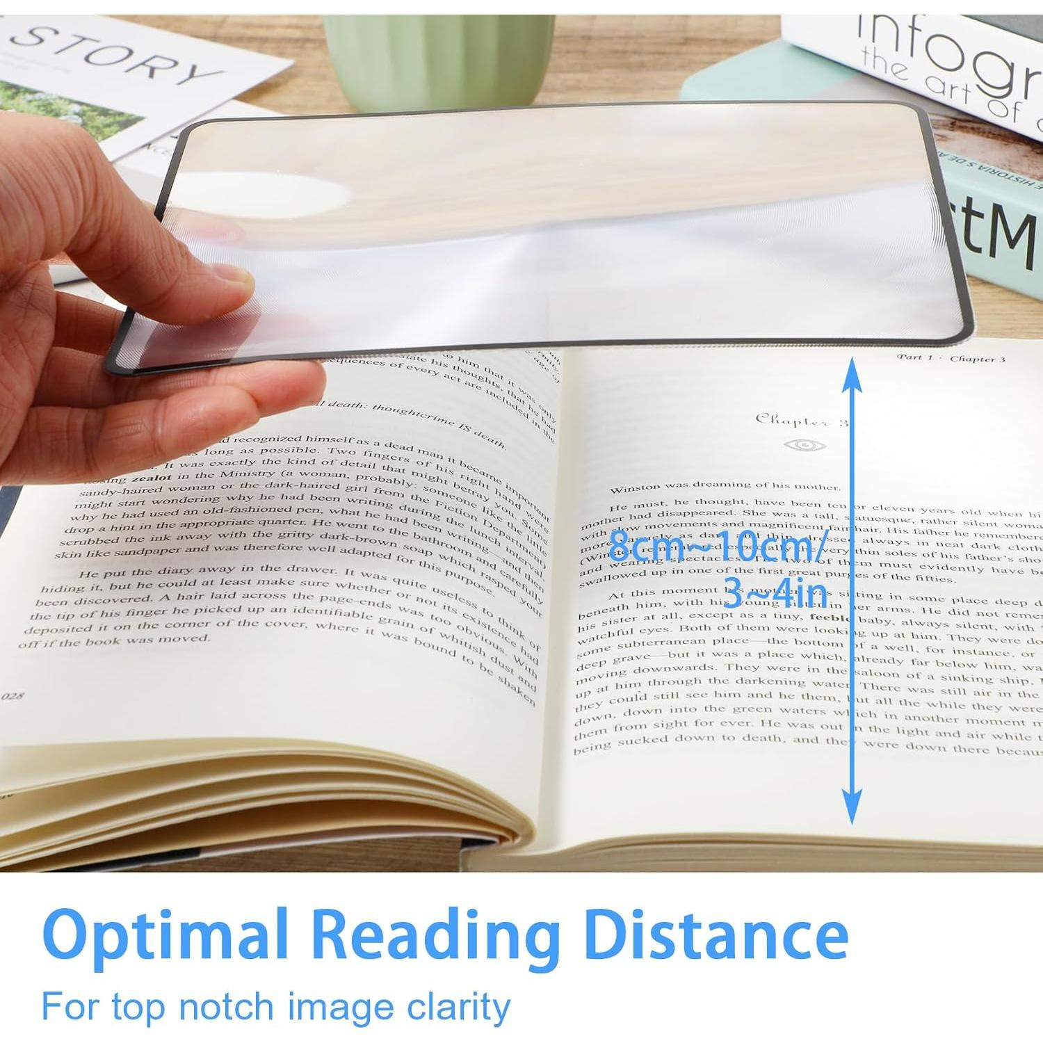 4 Lentes de Aumento 3X Dimeho para Lectura - Lupa Fresnel