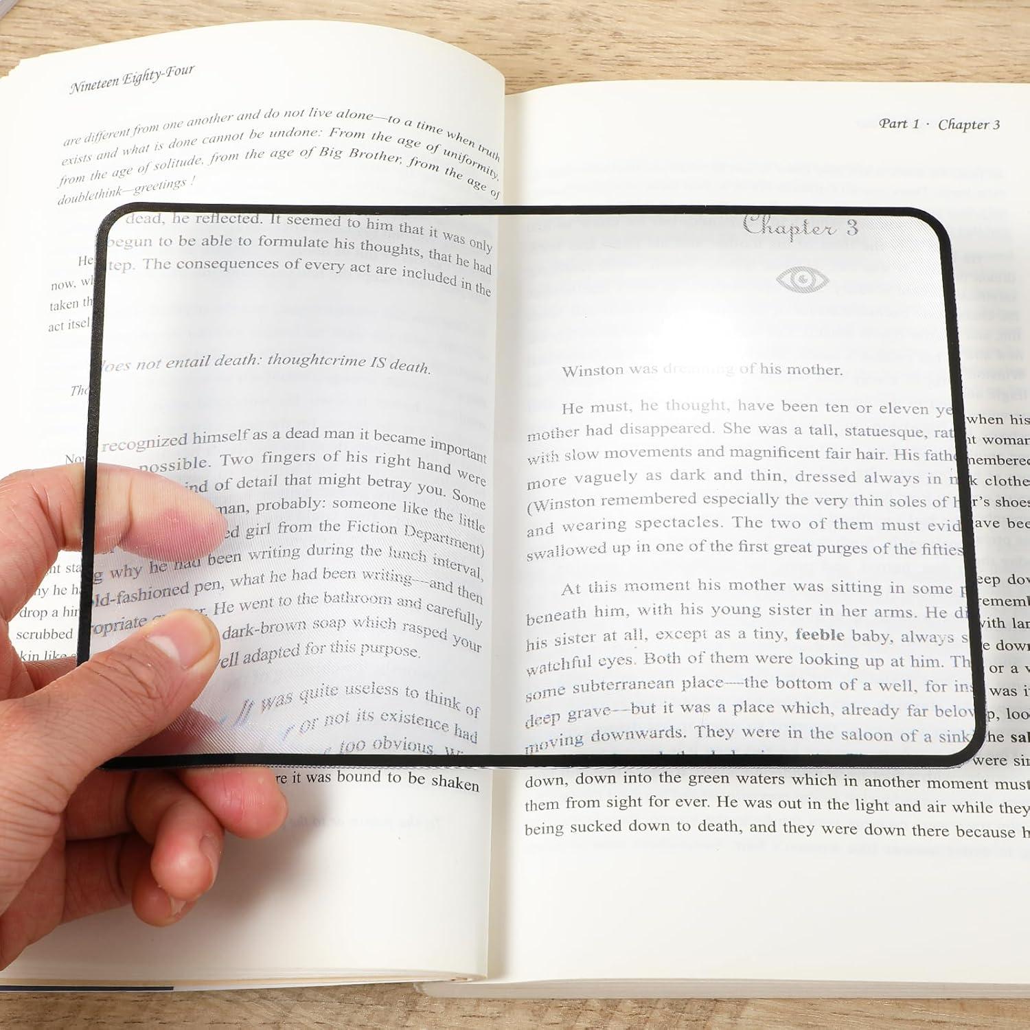 4 Lentes de Aumento 3X Dimeho para Lectura - Lupa Fresnel