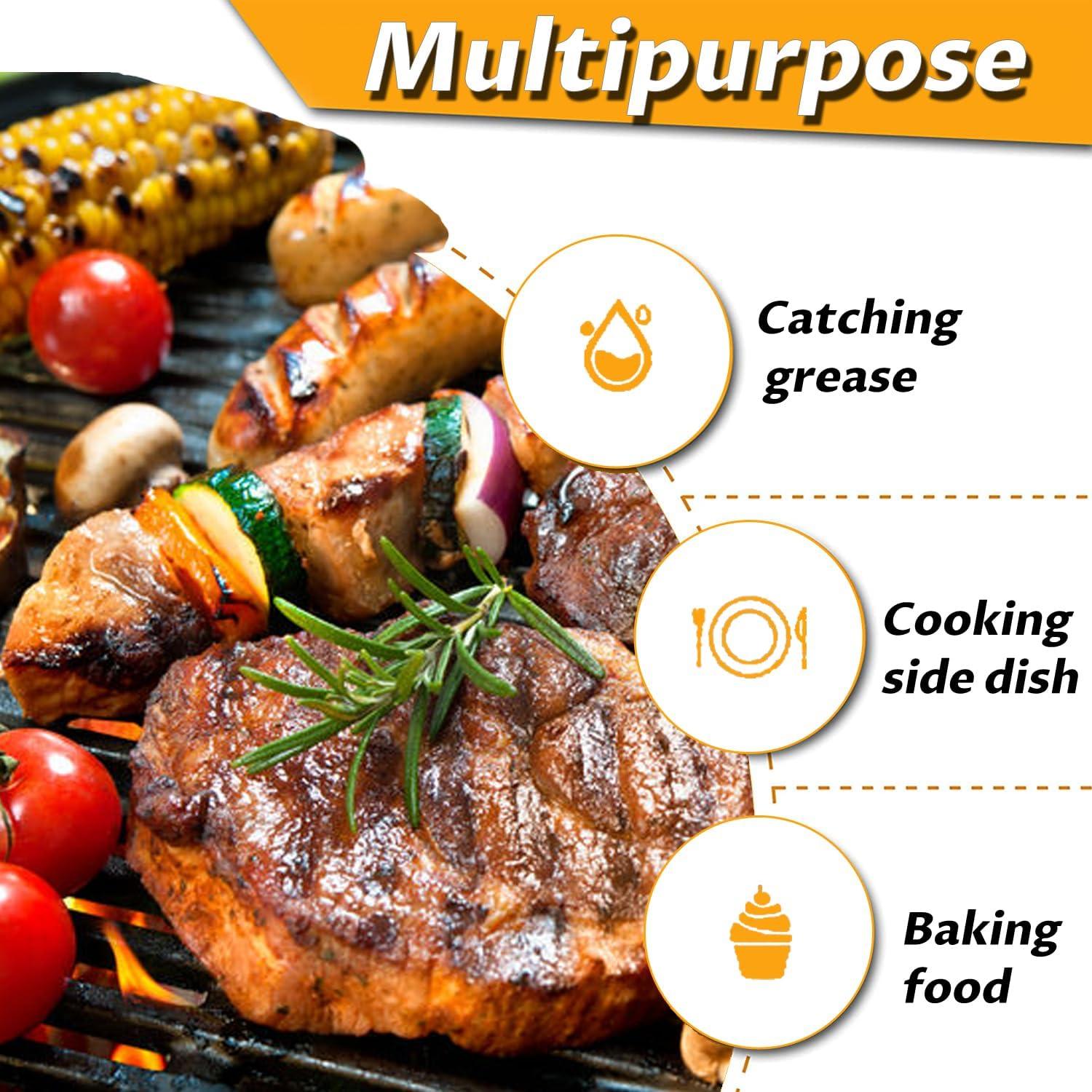 Bandejas de Goteo de Silicona QHAND para Parrillas Weber y Ninja