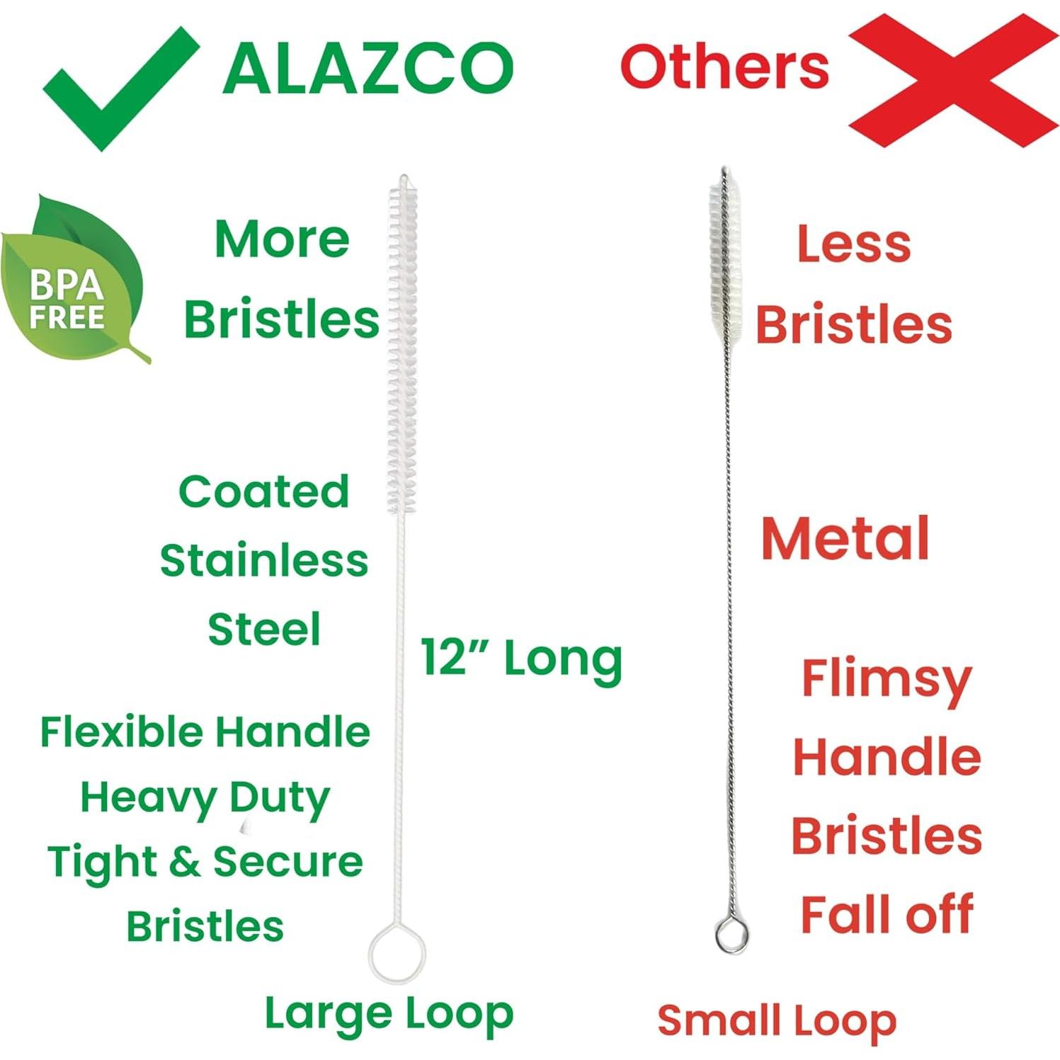 Juego de 10 Cepillos Limpiadores de Popotes ALAZCO XL 30.48 cm