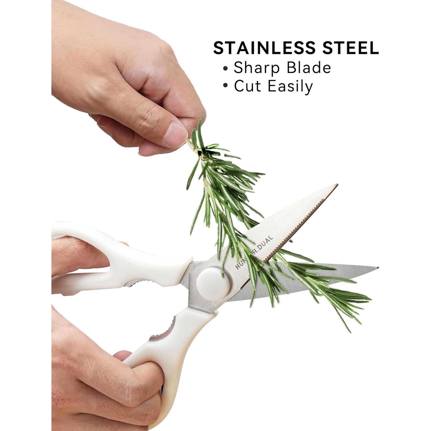 Tijeras de Cocina HUNTER.DUAL 21.2 cm Acero Inoxidable Blanco