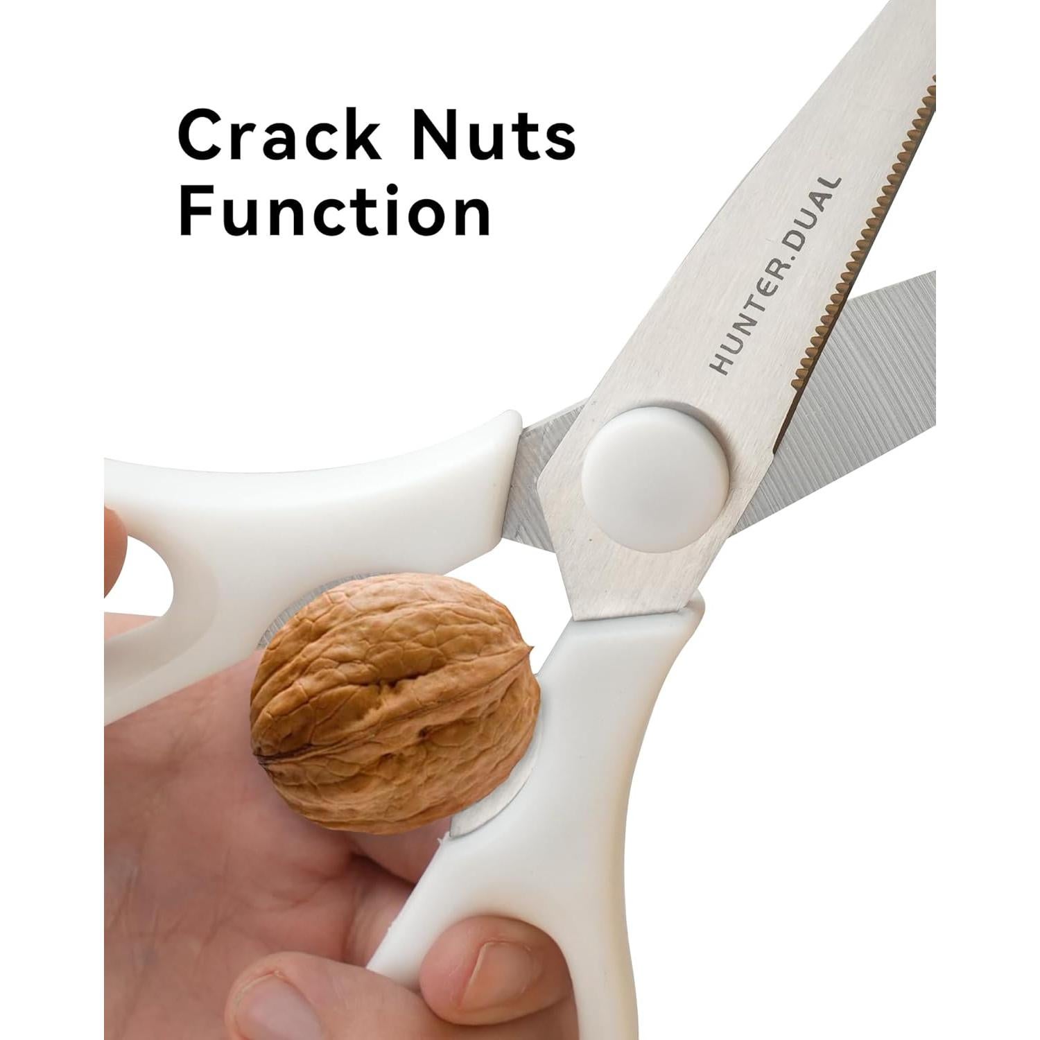 Tijeras de Cocina HUNTER.DUAL 21.2 cm Acero Inoxidable Blanco