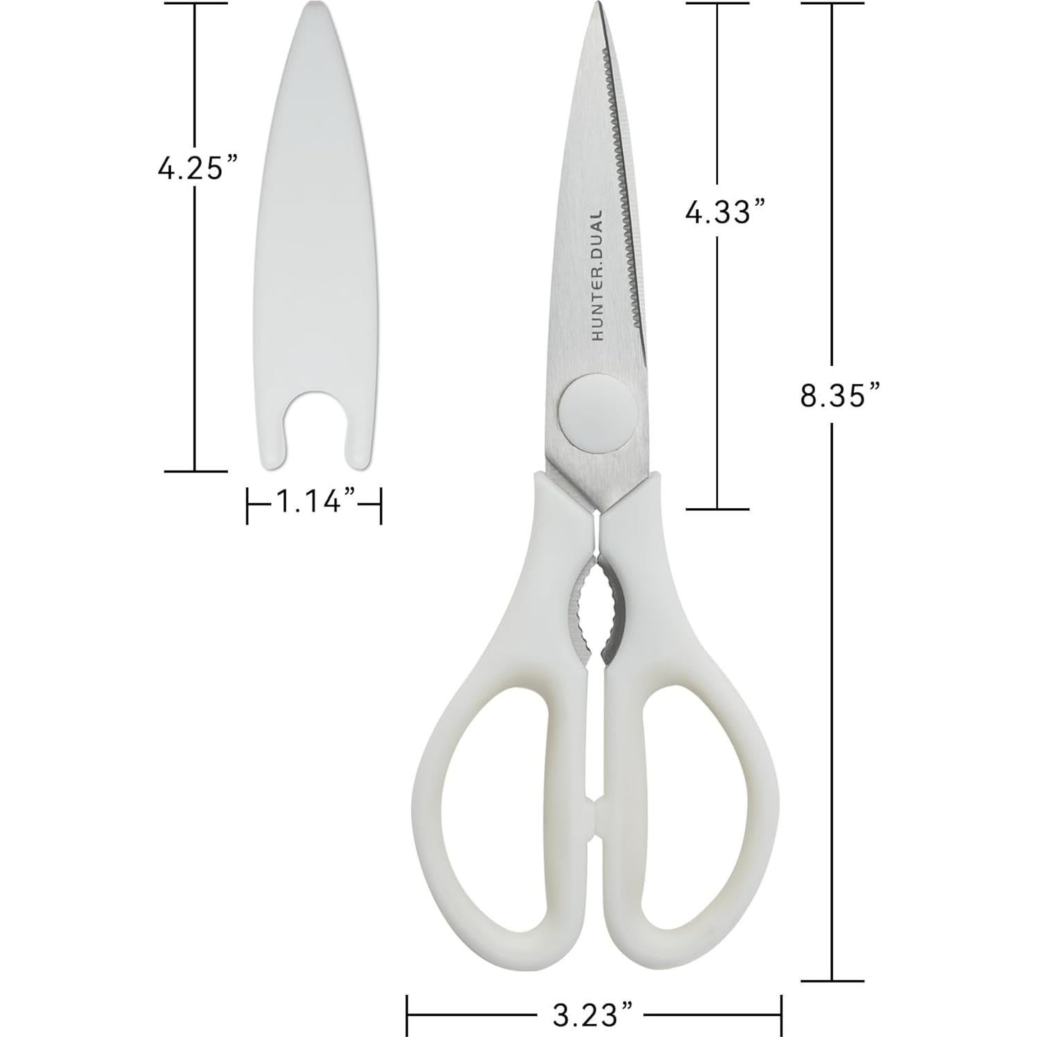 Tijeras de Cocina HUNTER.DUAL 21.2 cm Acero Inoxidable Blanco