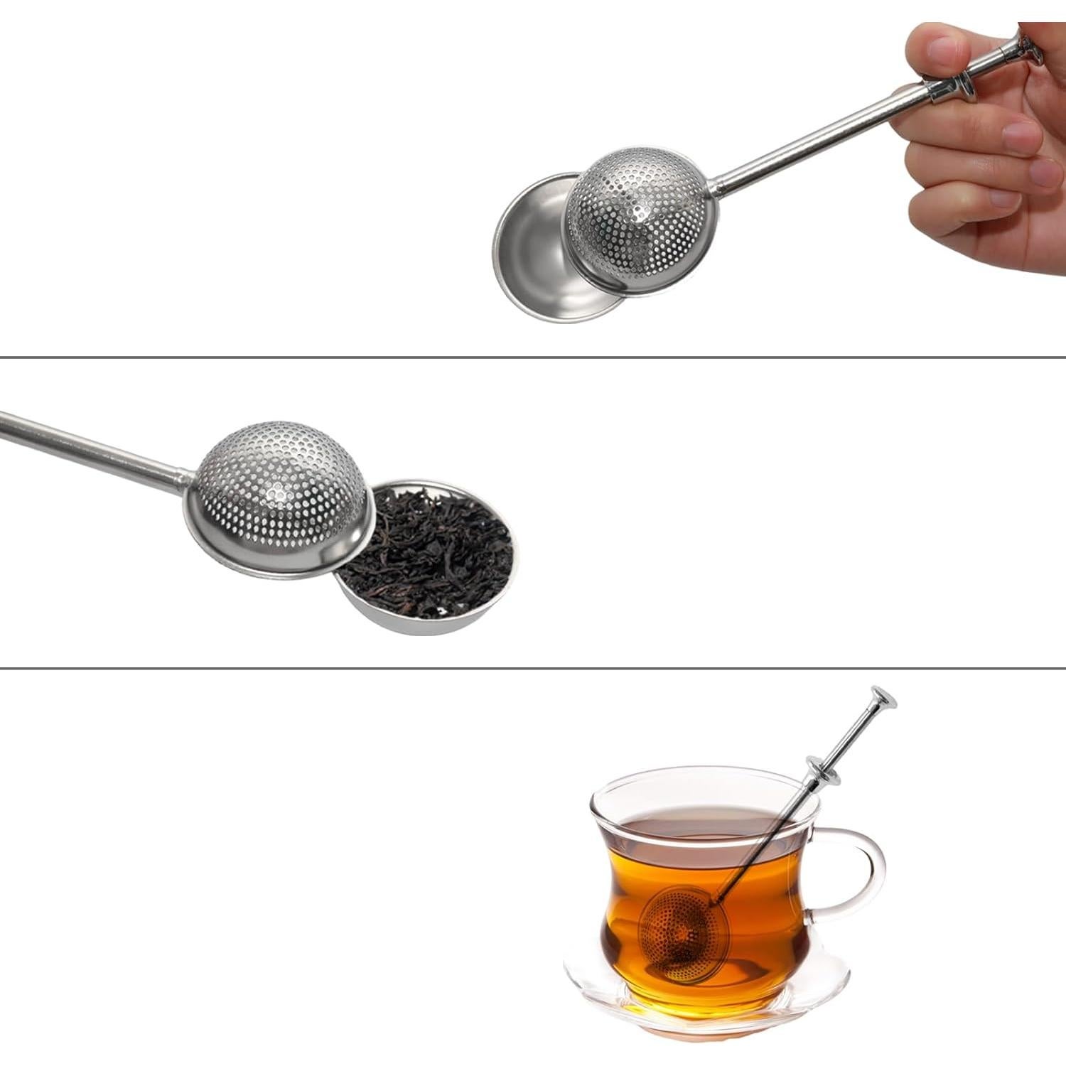 Colador de Té de Acero Inoxidable Anphly - Prensa y Multiusos