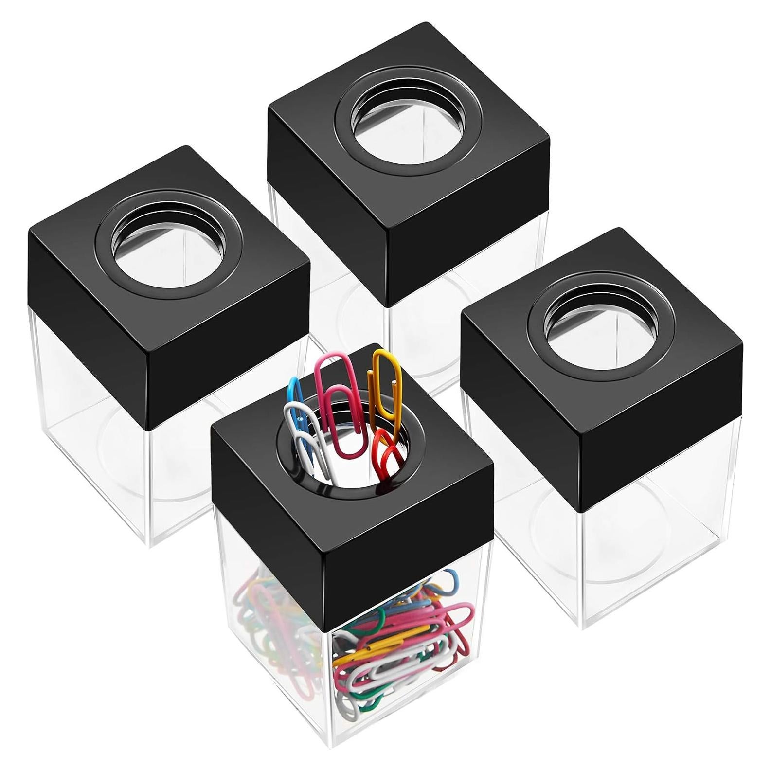 Soporte Dispensador de Clips Magnéticos Outus - 4 Piezas Negro