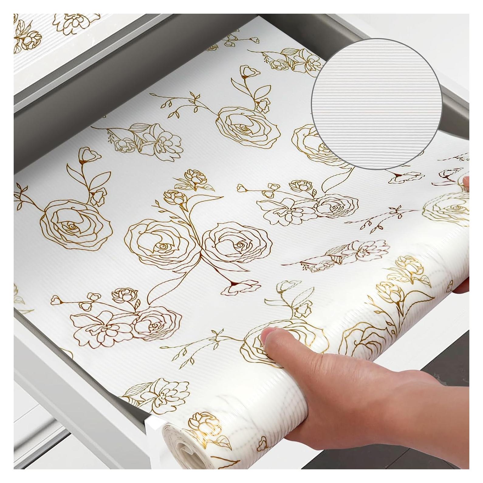 Forro de Estante No Adhesivo CLENAT Rosa Dorado 30x300 cm