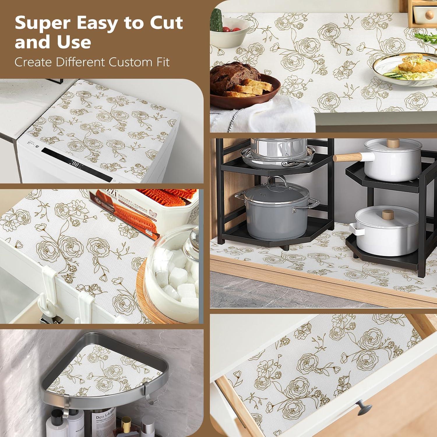 Forro de Estante No Adhesivo CLENAT Rosa Dorado 30x300 cm