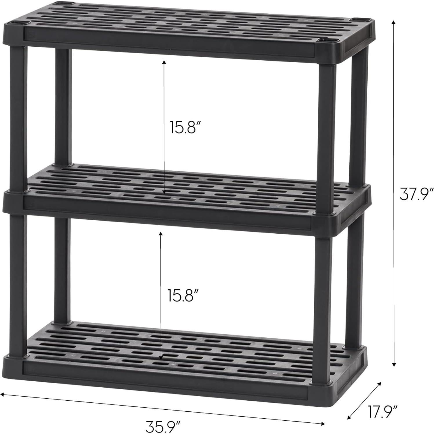 Estantería de Plástico IRIS USA 3 Niveles Alta Resistencia 204kg