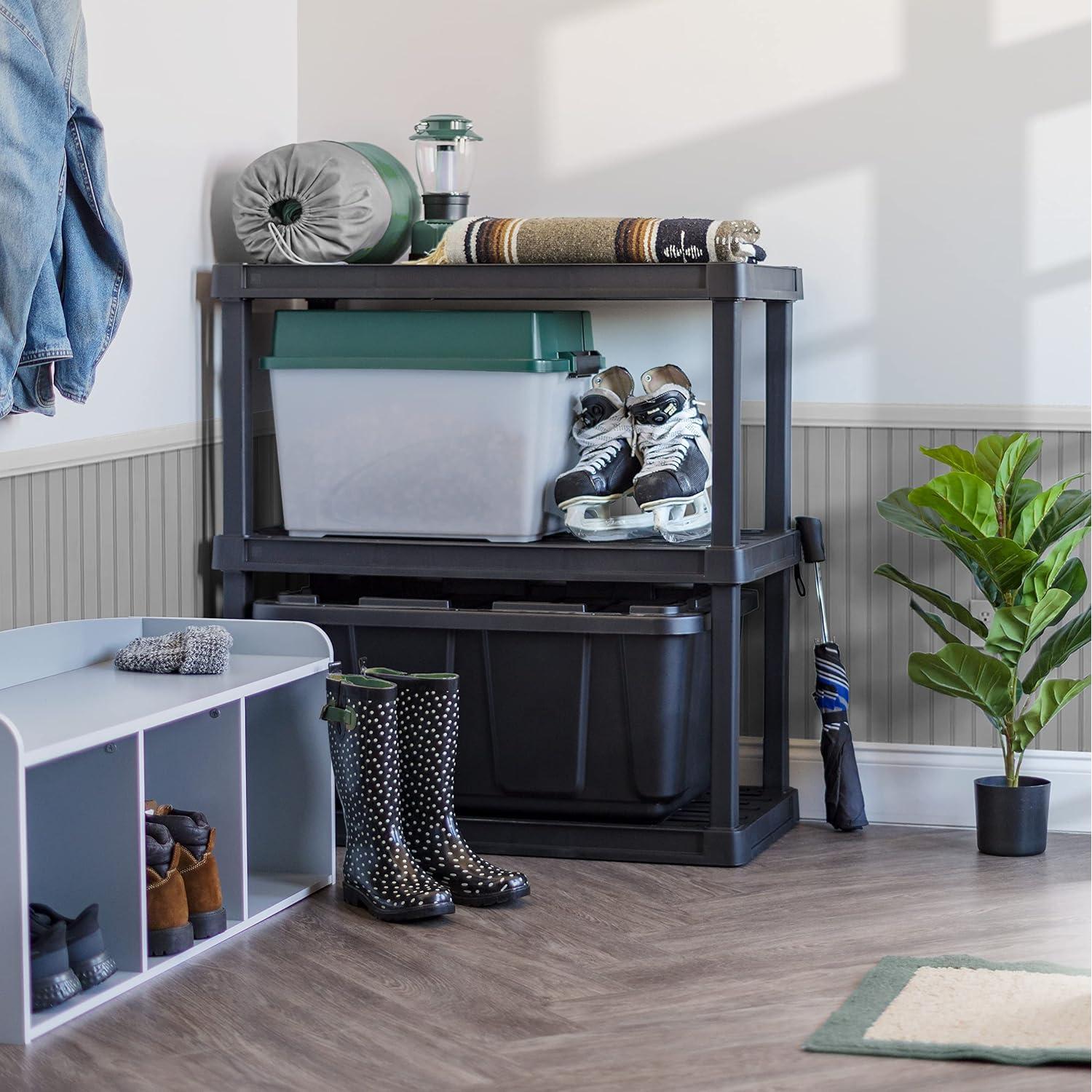 Estantería de Plástico IRIS USA 3 Niveles Alta Resistencia 204kg