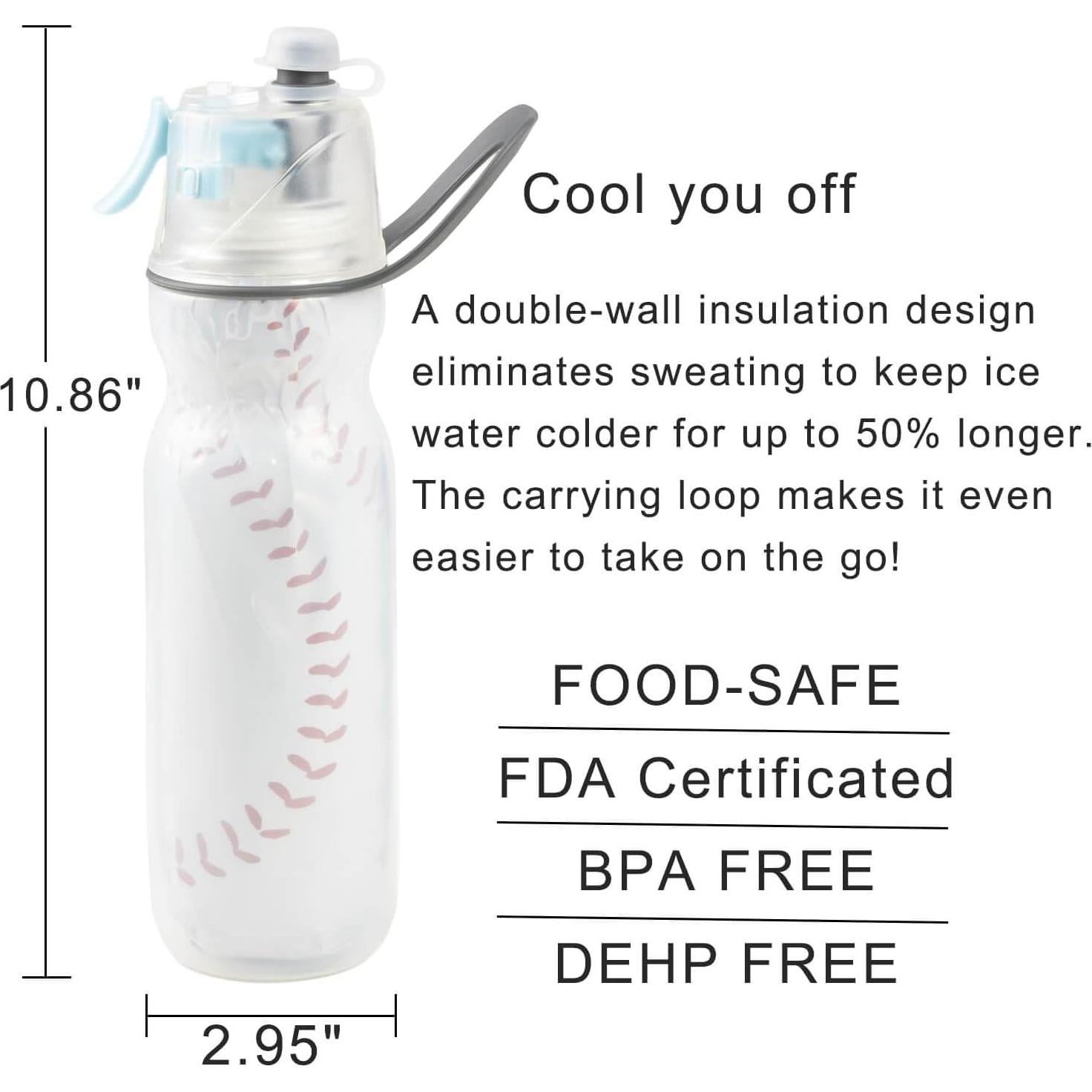 Botella de Agua Aislada efiLneerG 20 oz para Niños Béisbol