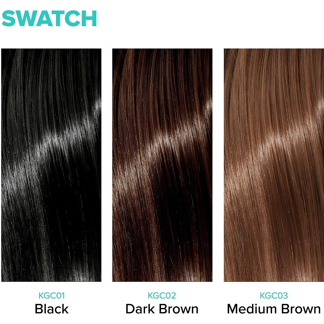 Kiss Retoque Rápido Tinte para Cabello Gris Stick Húmedo 2 Unidades Negro