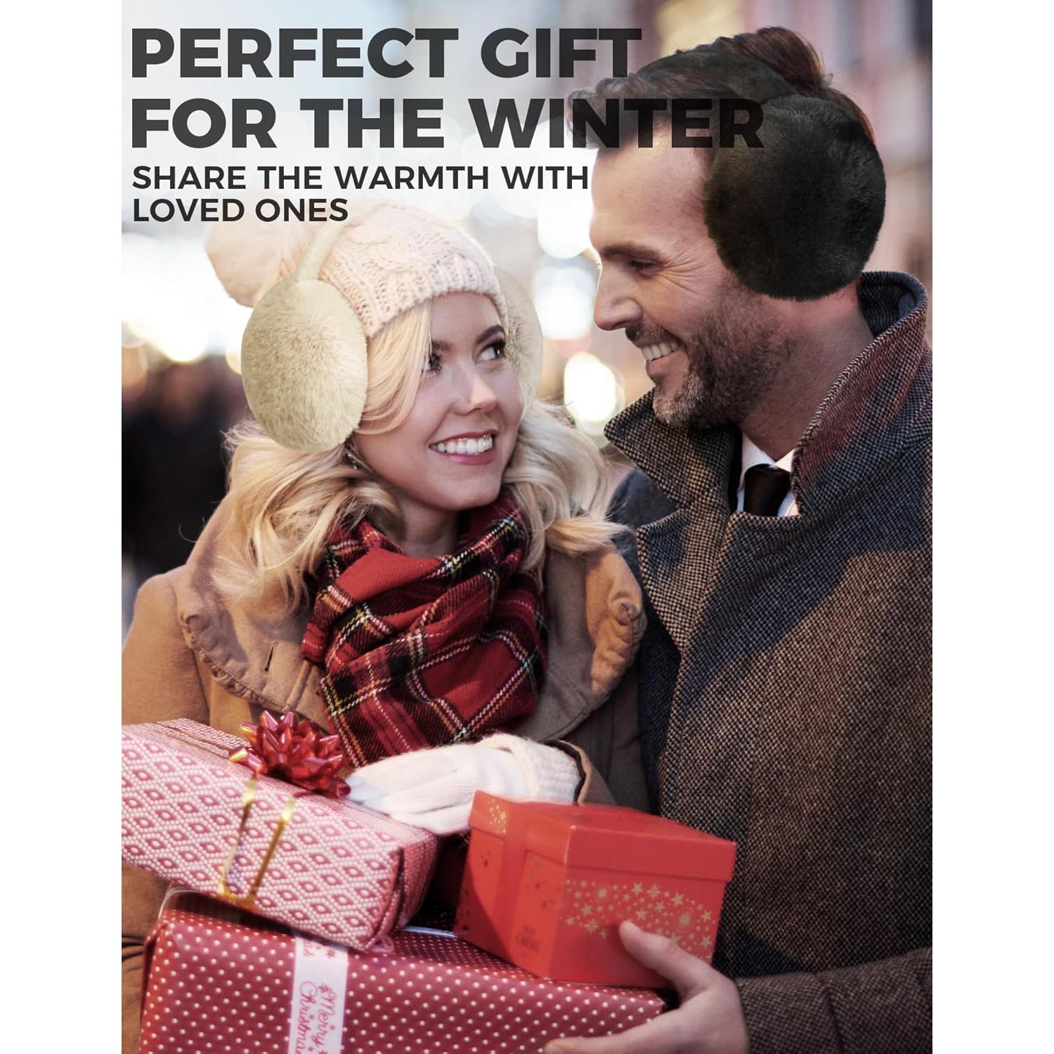 Orejeras de Invierno Buauty Unisex Negras Suaves y Cálidas