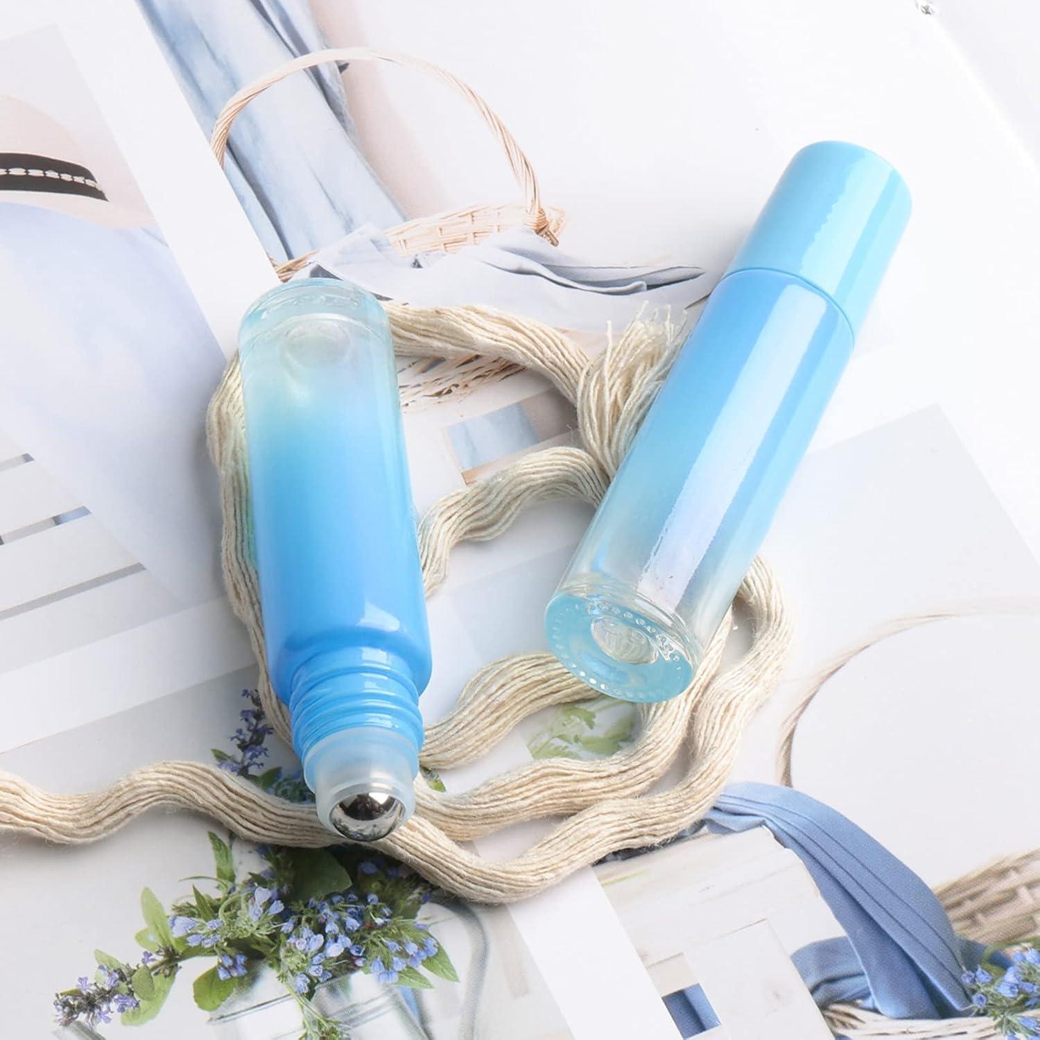 Botellas de Aceite Esencial Ellbest 10ml 8PCS Reutilizables Azul