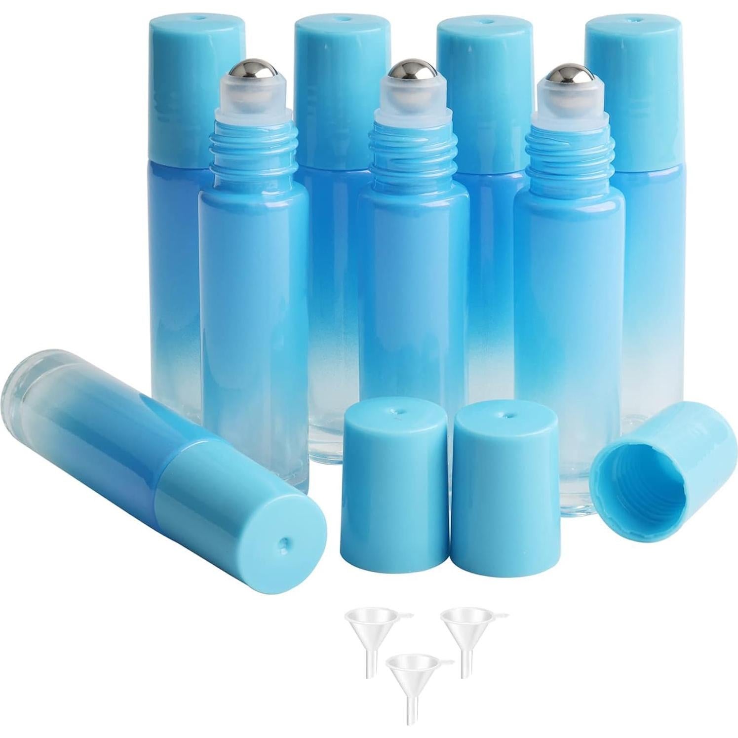 Botellas de Aceite Esencial Ellbest 10ml 8PCS Reutilizables Azul