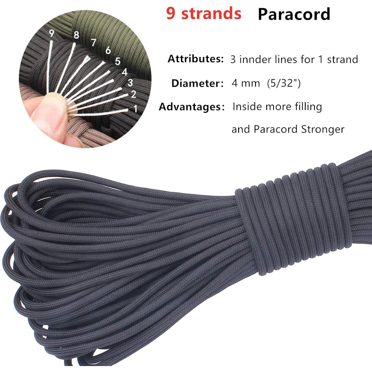 Cuerda Paracord 550 GeGeDa Verde Militar 30.48m 4mm