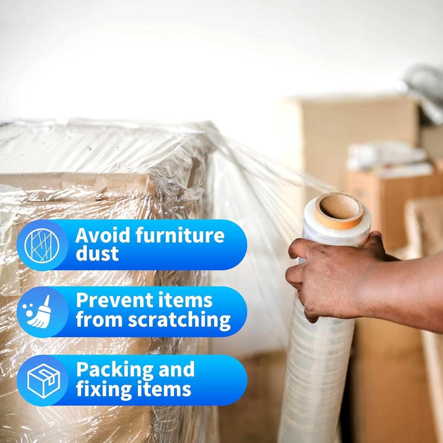 Película Estirable TAPEBEAR 15" x 231m 60 Gauge para Mudanzas