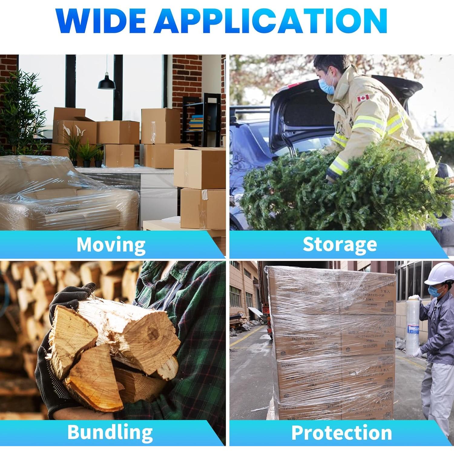 Película Estirable TAPEBEAR 15" x 231m 60 Gauge para Mudanzas