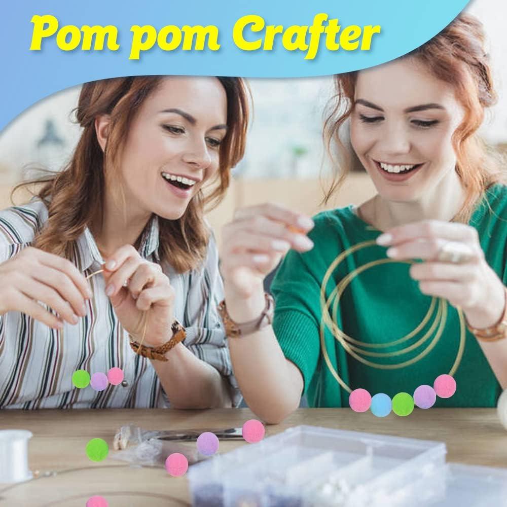 Pompones de Colores Arcoíris Lawie 500 Piezas 2cm para Manualidades