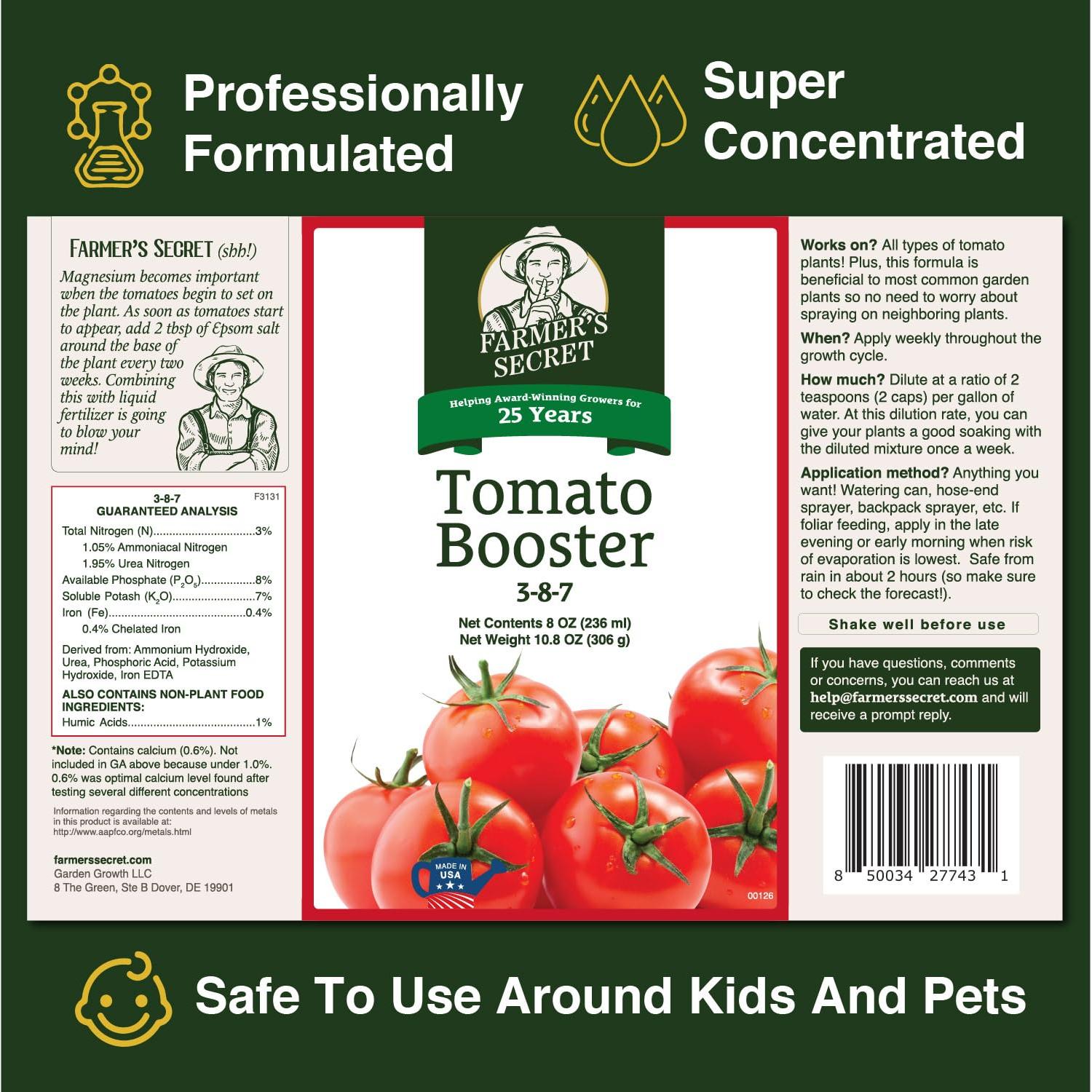 Fertilizante Super Concentrado para Tomates 227g Secreto del Agricultor