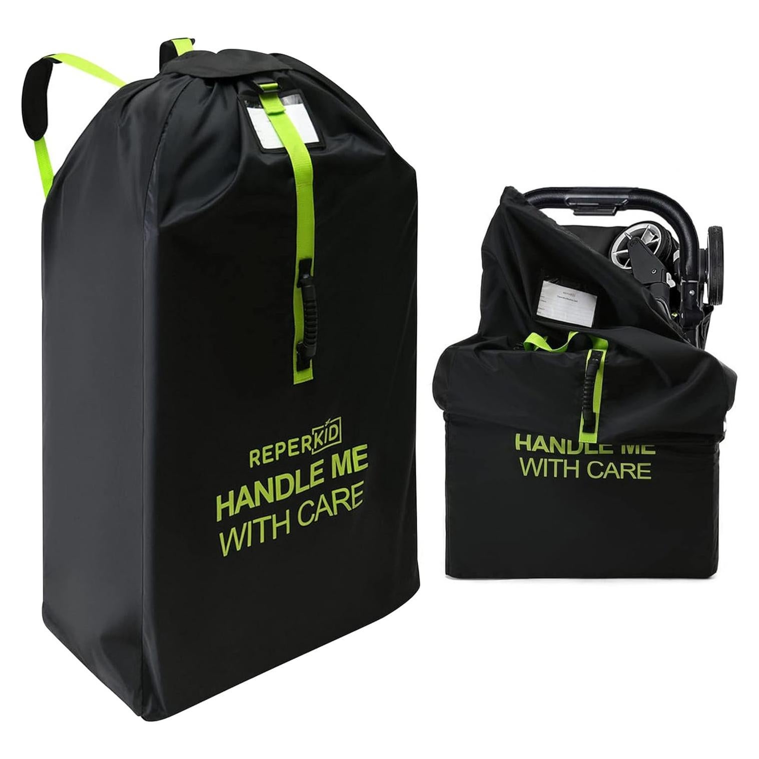 Bolsa de Carrito Grande Reperkid Negra y Verde 119x61x38cm