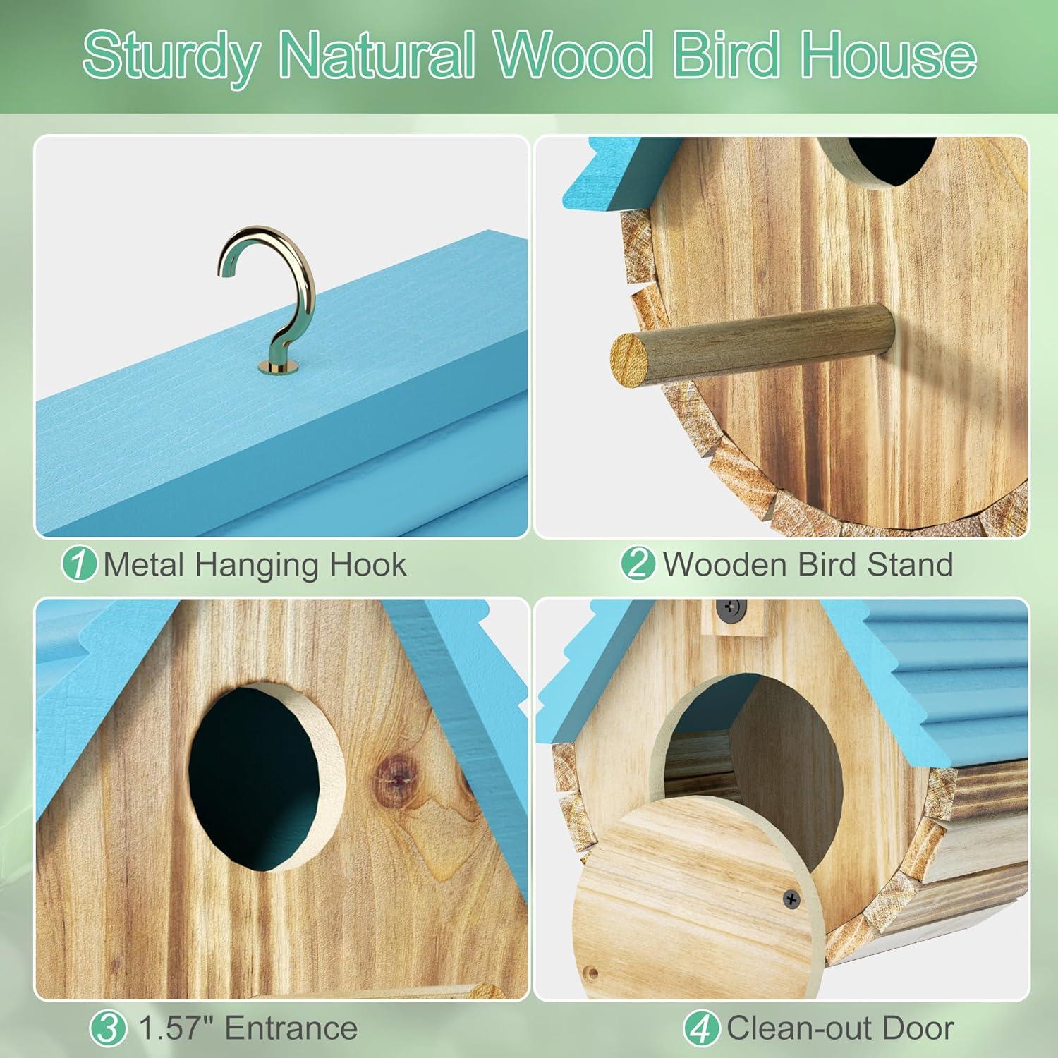 Casa para Aves Auslar de Madera para Exteriores 17.78x19.94cm