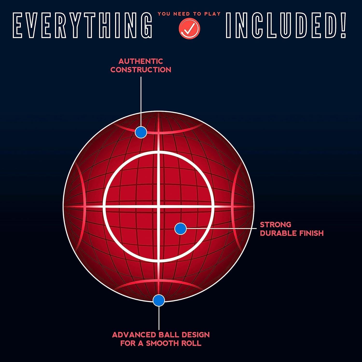 Conjunto de Pelotas de Bocce Franklin Sports - 8 Pelotas y 1 Pallino