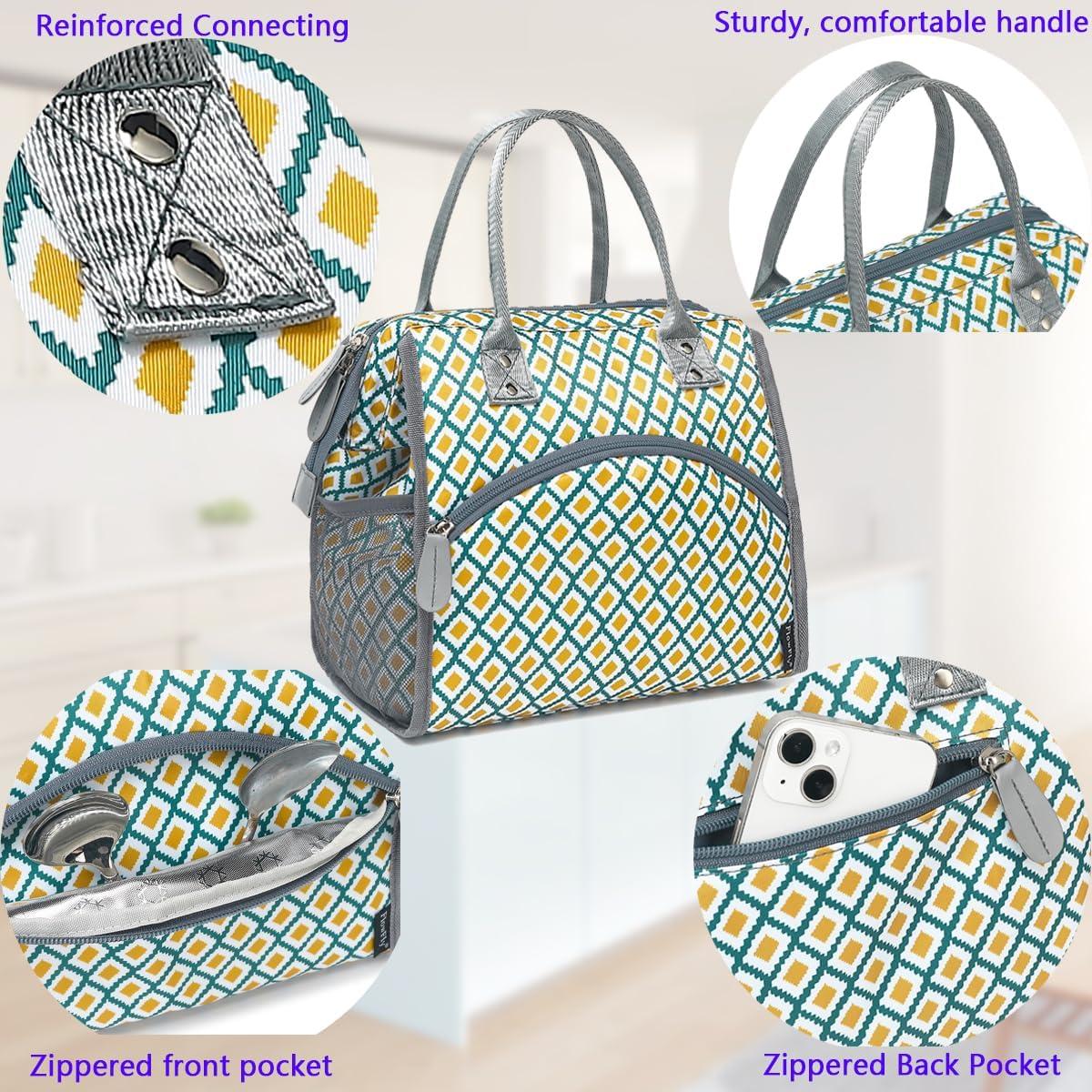 Bolsa Térmica FlowFly Grande para Almuerzo, Resistente al Agua