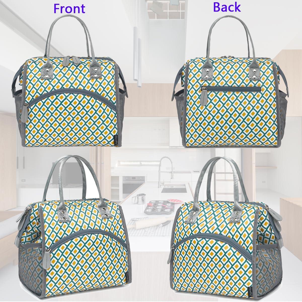 Bolsa Térmica FlowFly Grande para Almuerzo, Resistente al Agua