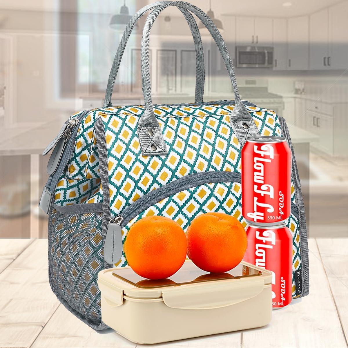 Bolsa Térmica FlowFly Grande para Almuerzo, Resistente al Agua