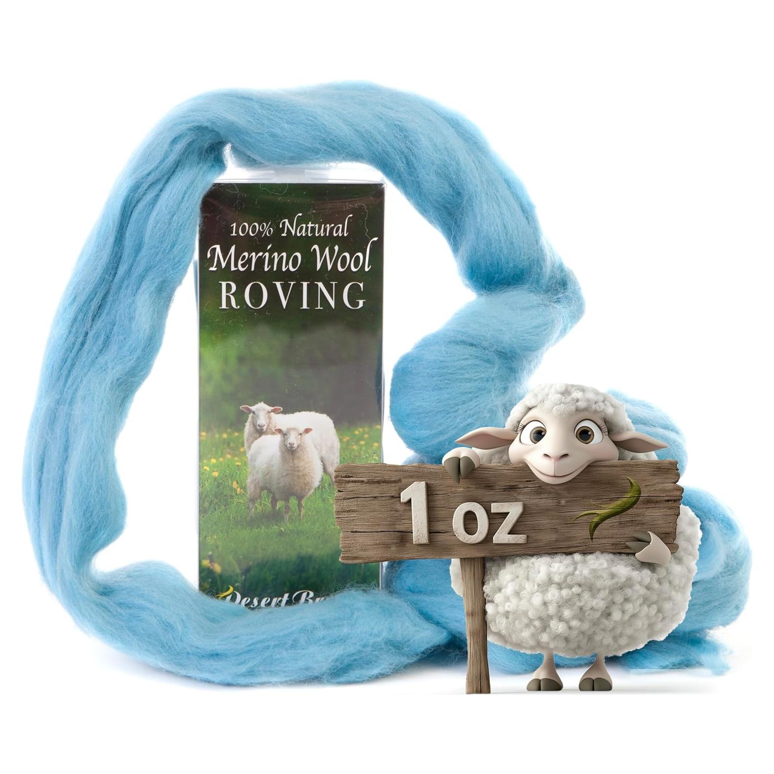 Roving de Lana Merino 100% Natural Desert Breeze 28.35 g Aqua